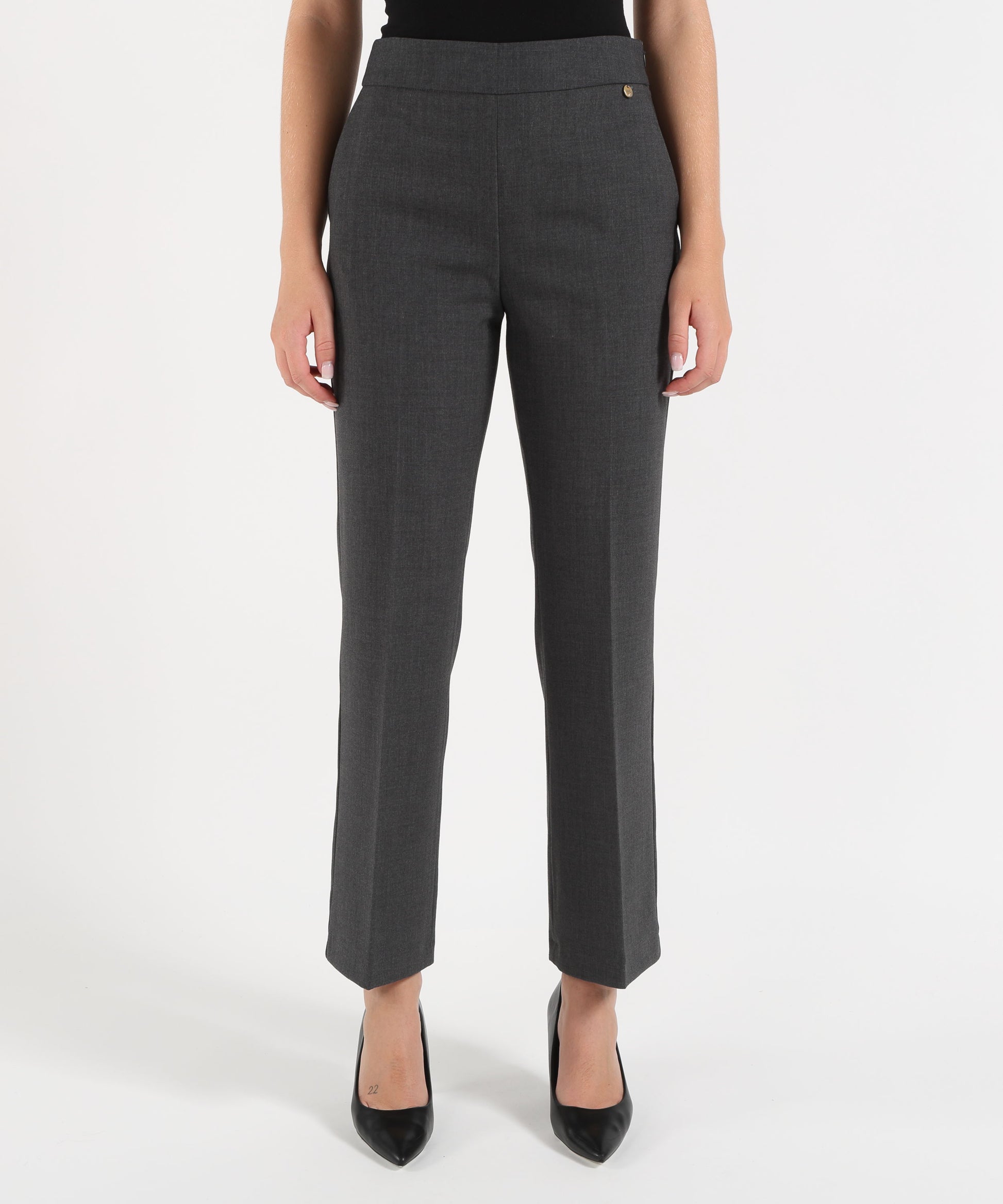 Pantaloni LIUJO WHITE Pantaloni flare in flanella Grigio | LIUJO WHITE