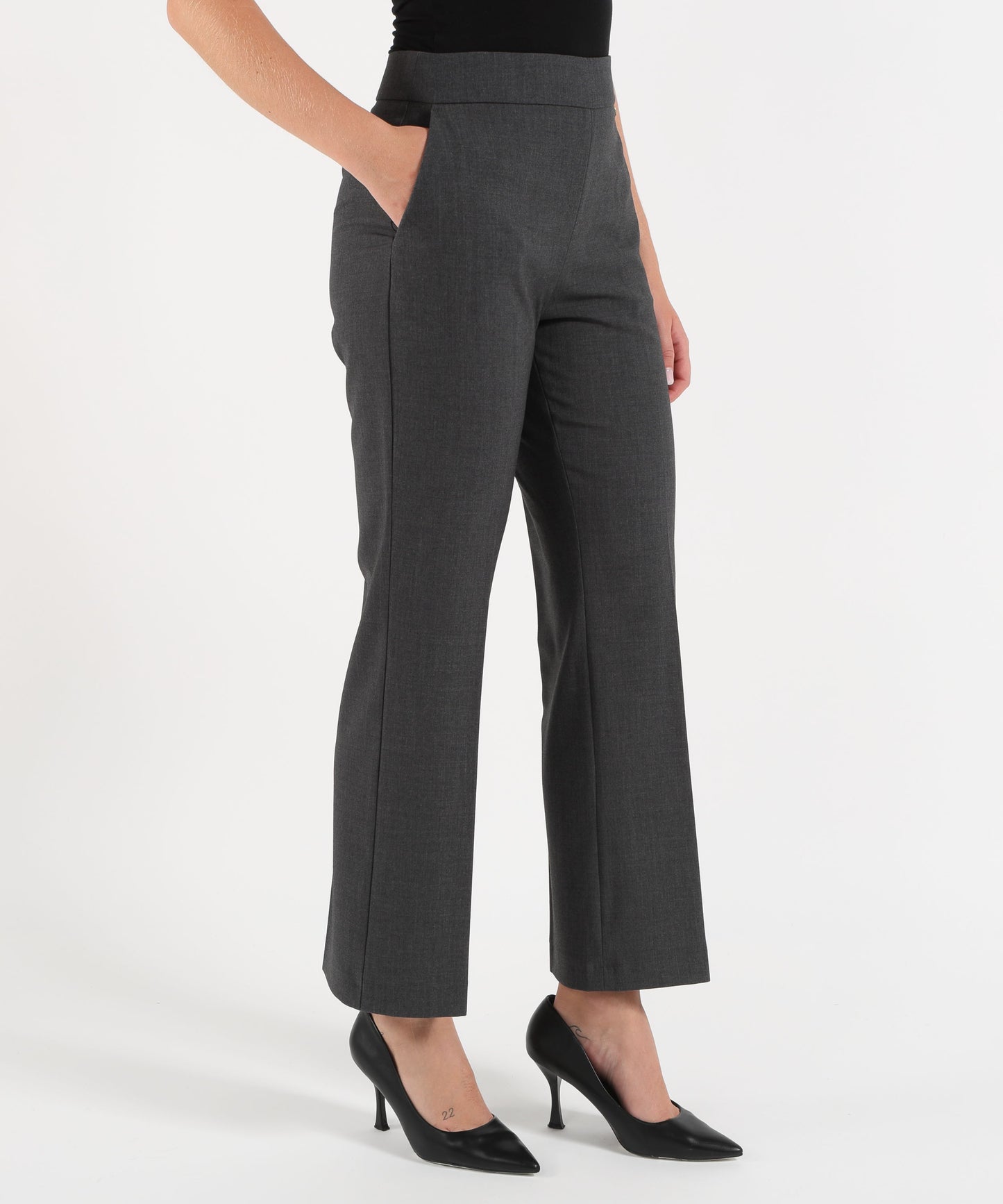 LIUJO WHITE Pantaloni flare in flanella