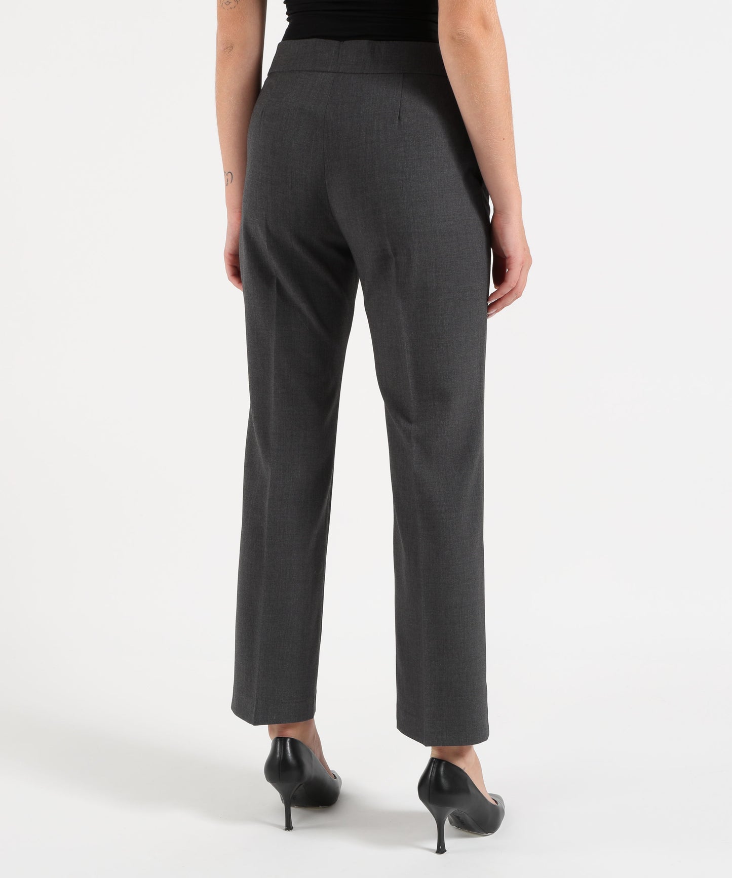 LIUJO WHITE Pantaloni flare in flanella
