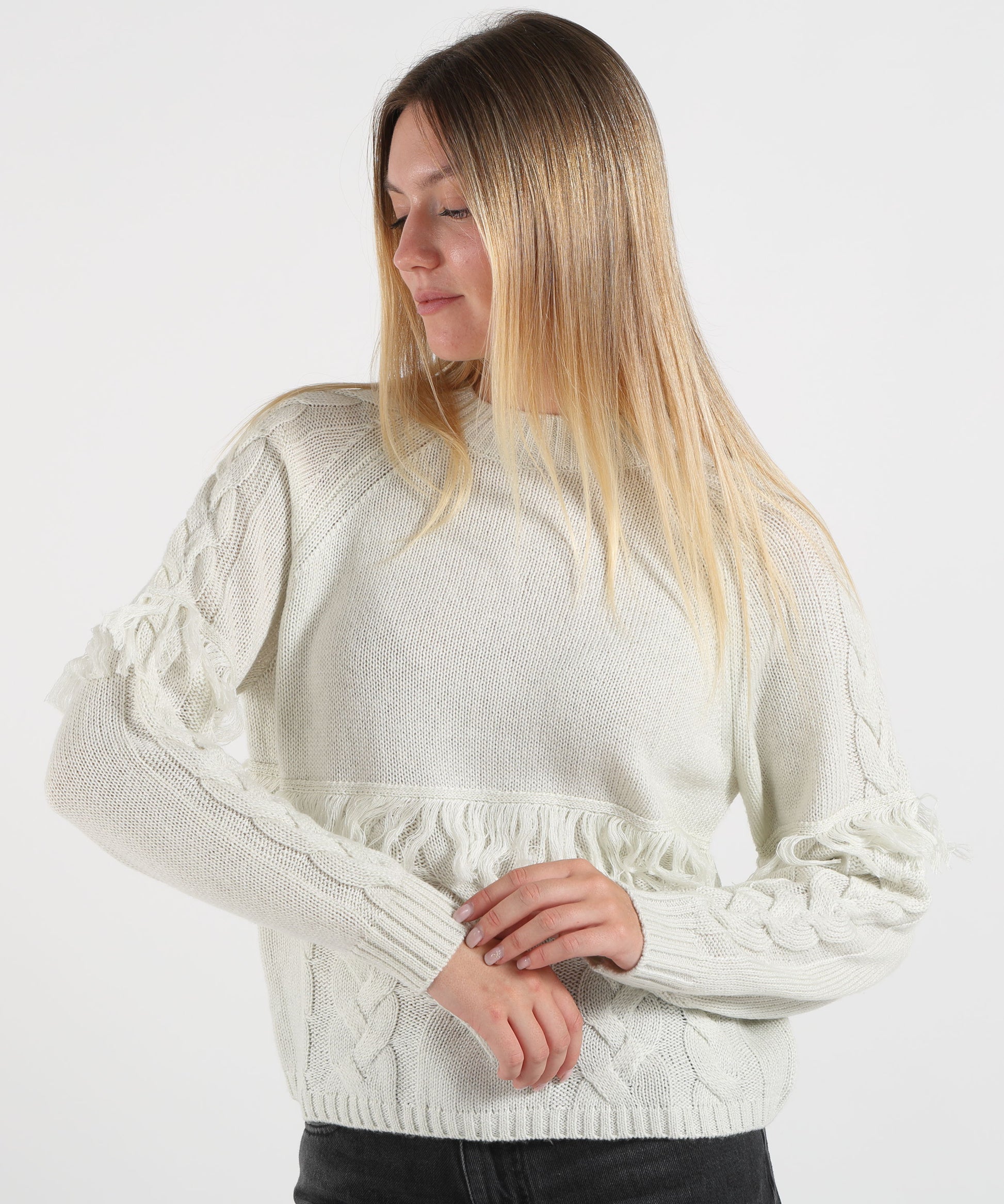 Maglie PENNYBLACK Maglia Donna in Blend di Lana e Lurex Bianco | PENNYBLACK