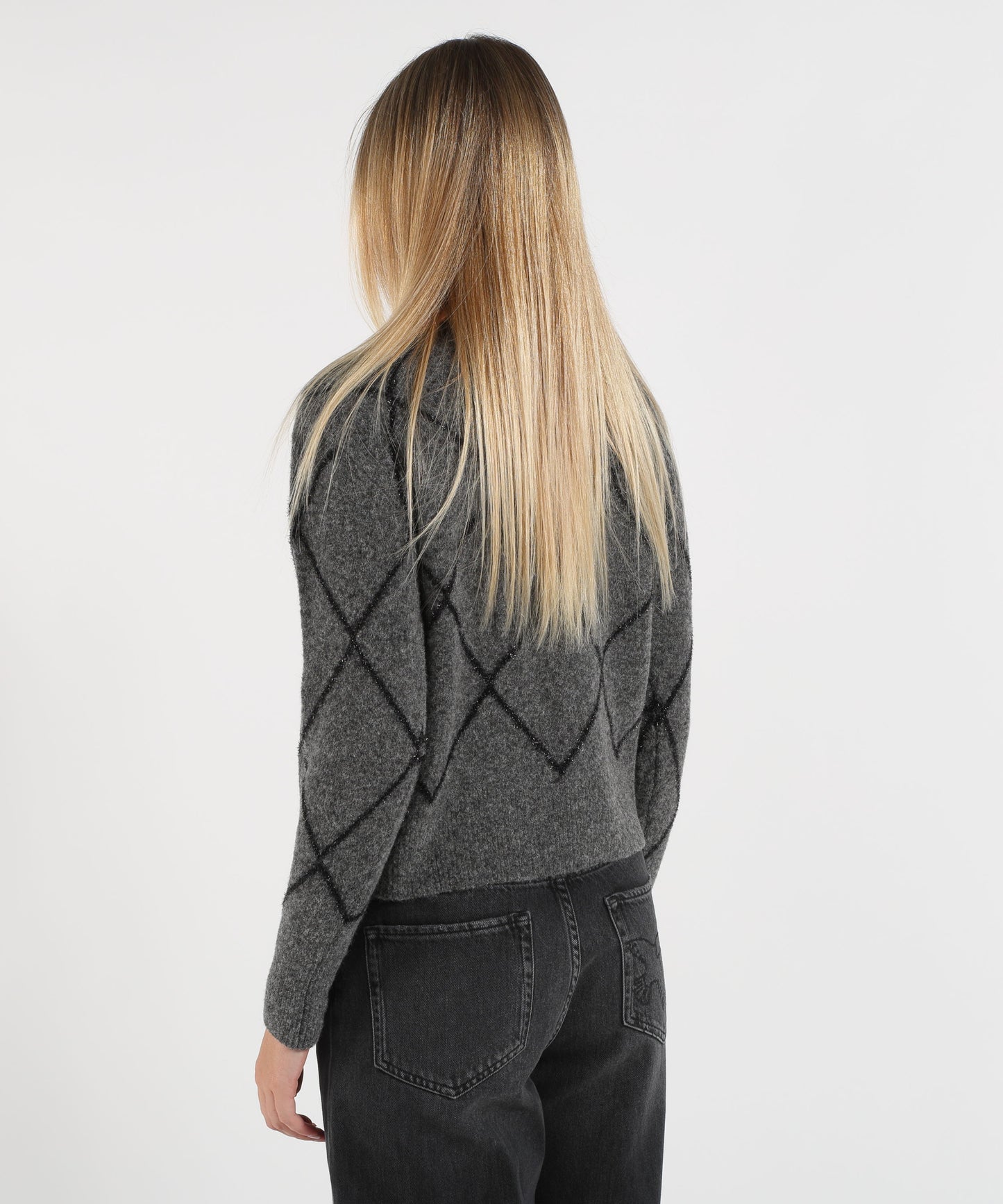PENNYBLACK Maglia Donna in Blend di Lana e Alpaca con Intarsio Lurex