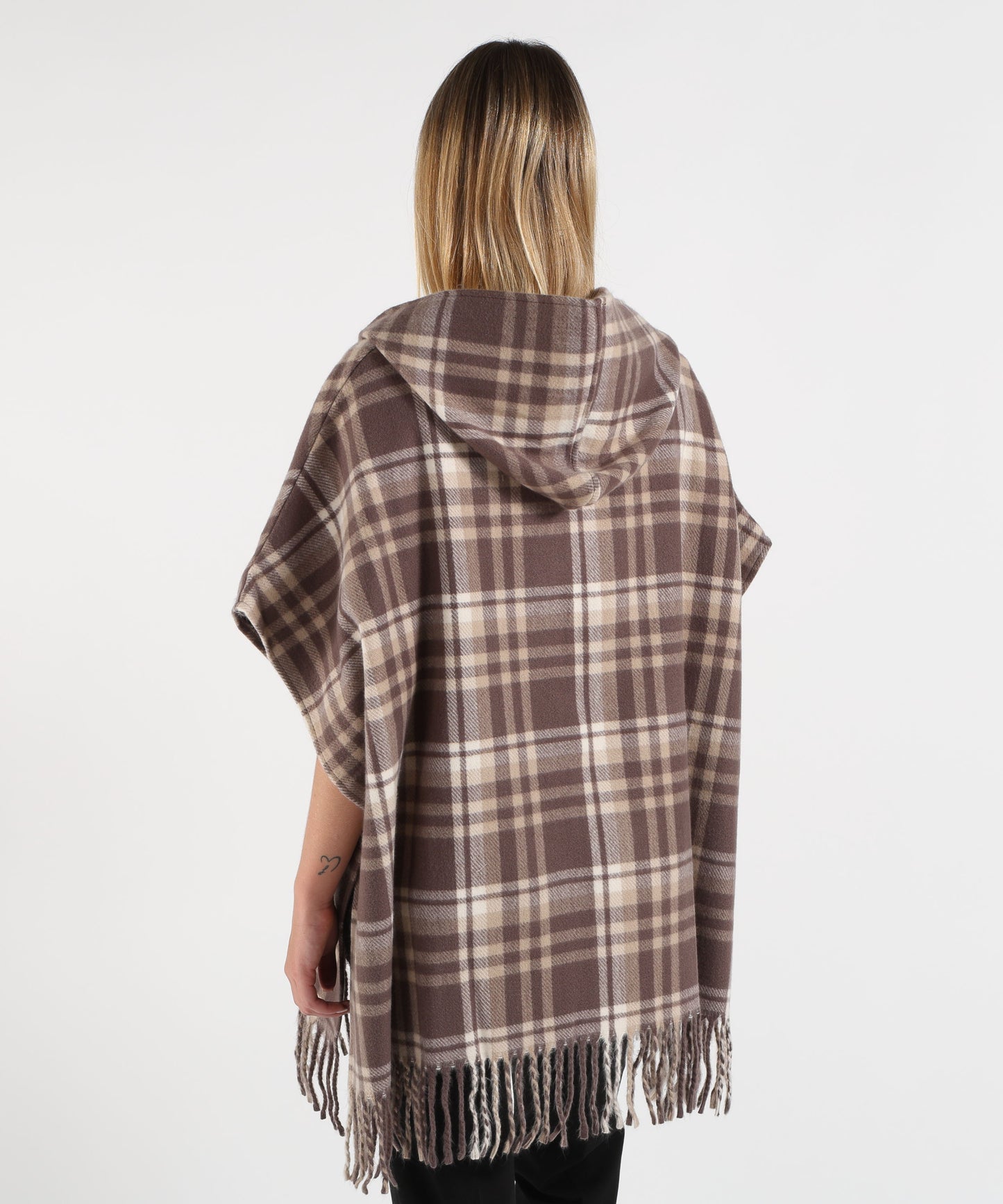 PENNYBLACK Cappa Donna Jacquard Check con Cappuccio