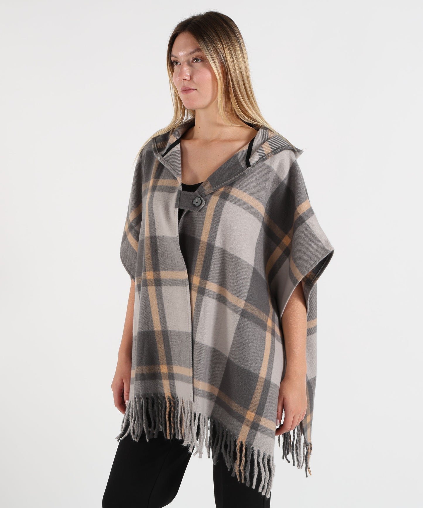 PENNYBLACK Cappa Donna Jacquard Check con Cappuccio