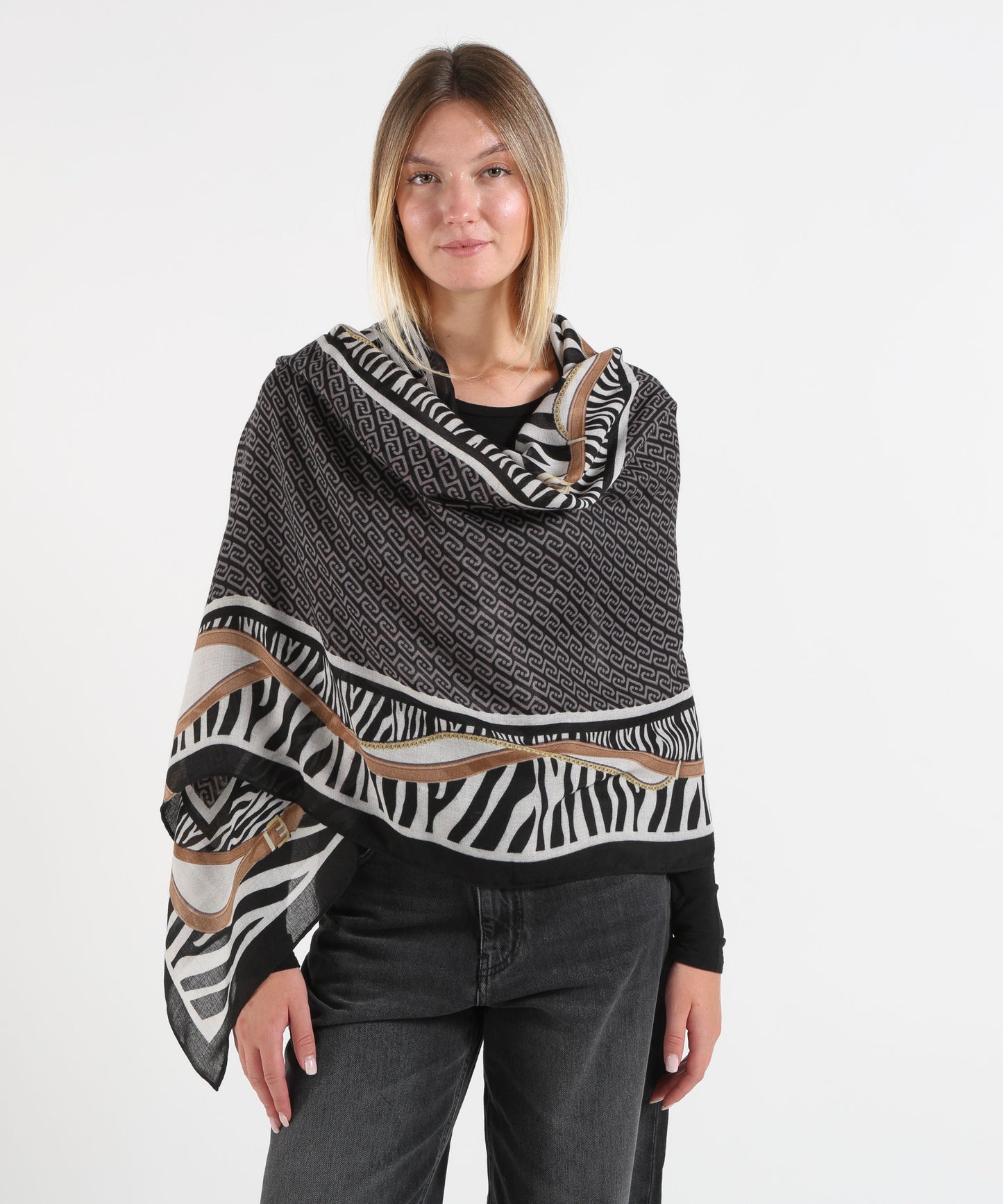 LIUJO SOFT Stola animalier con cinturini