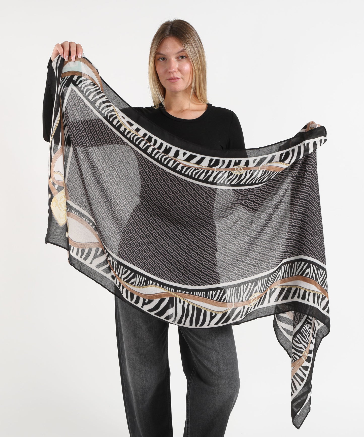 LIUJO SOFT Stola animalier con cinturini