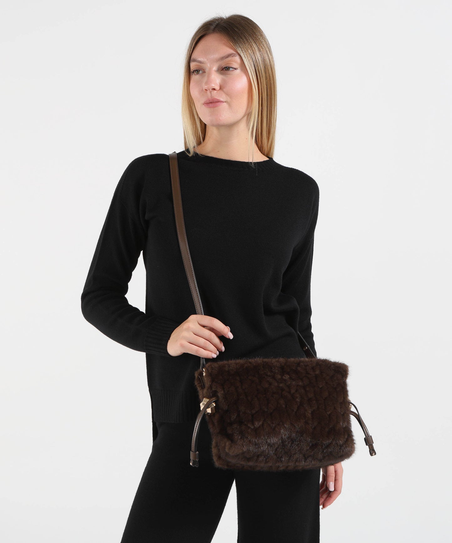 LIUJO ACCESSORI Borsa Riccy piccola in pelliccia sintetica
