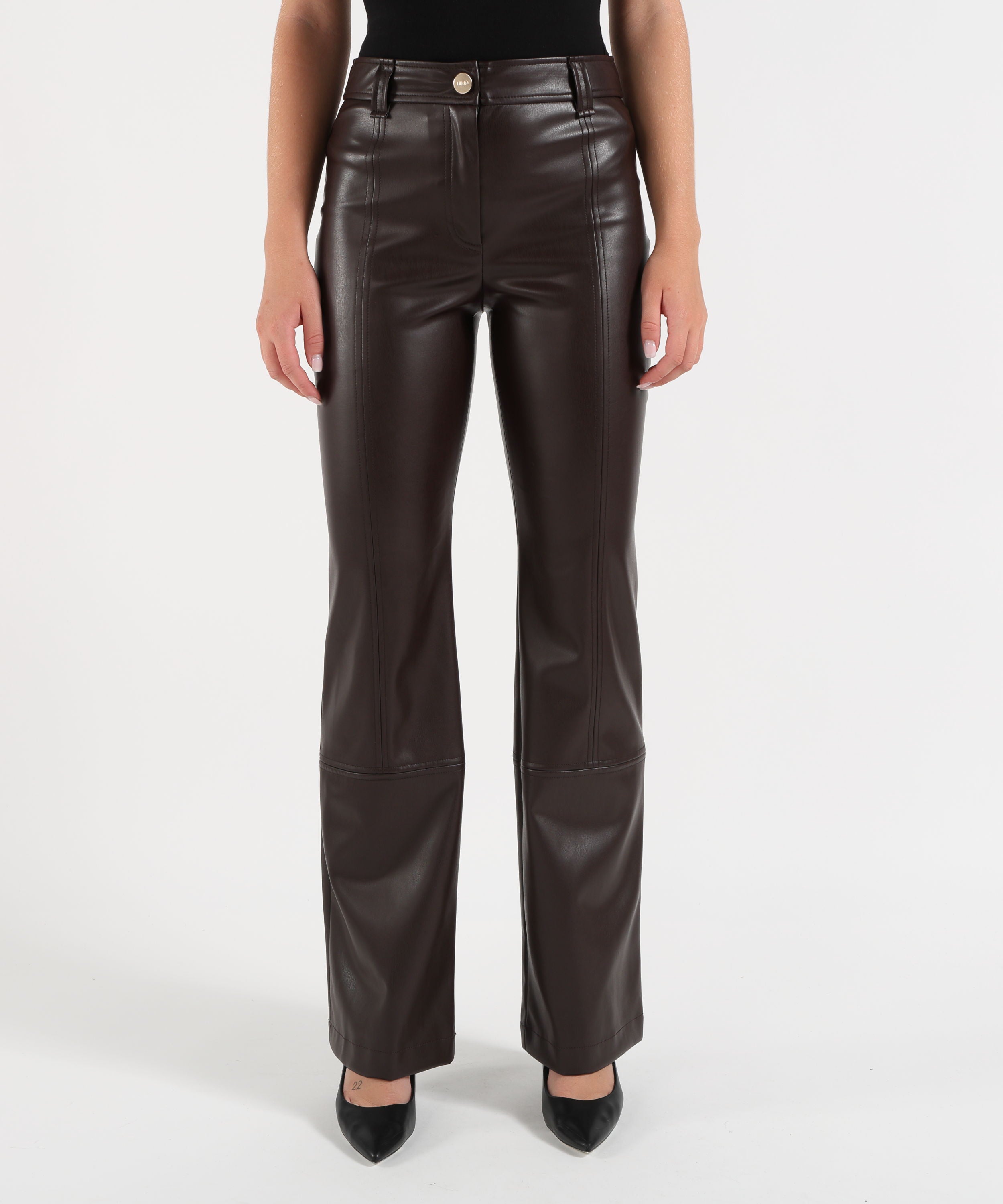 Pantaloni LIUJO BLACK Pantaloni in tessuto spalmato Marrone | LIUJO BLACK
