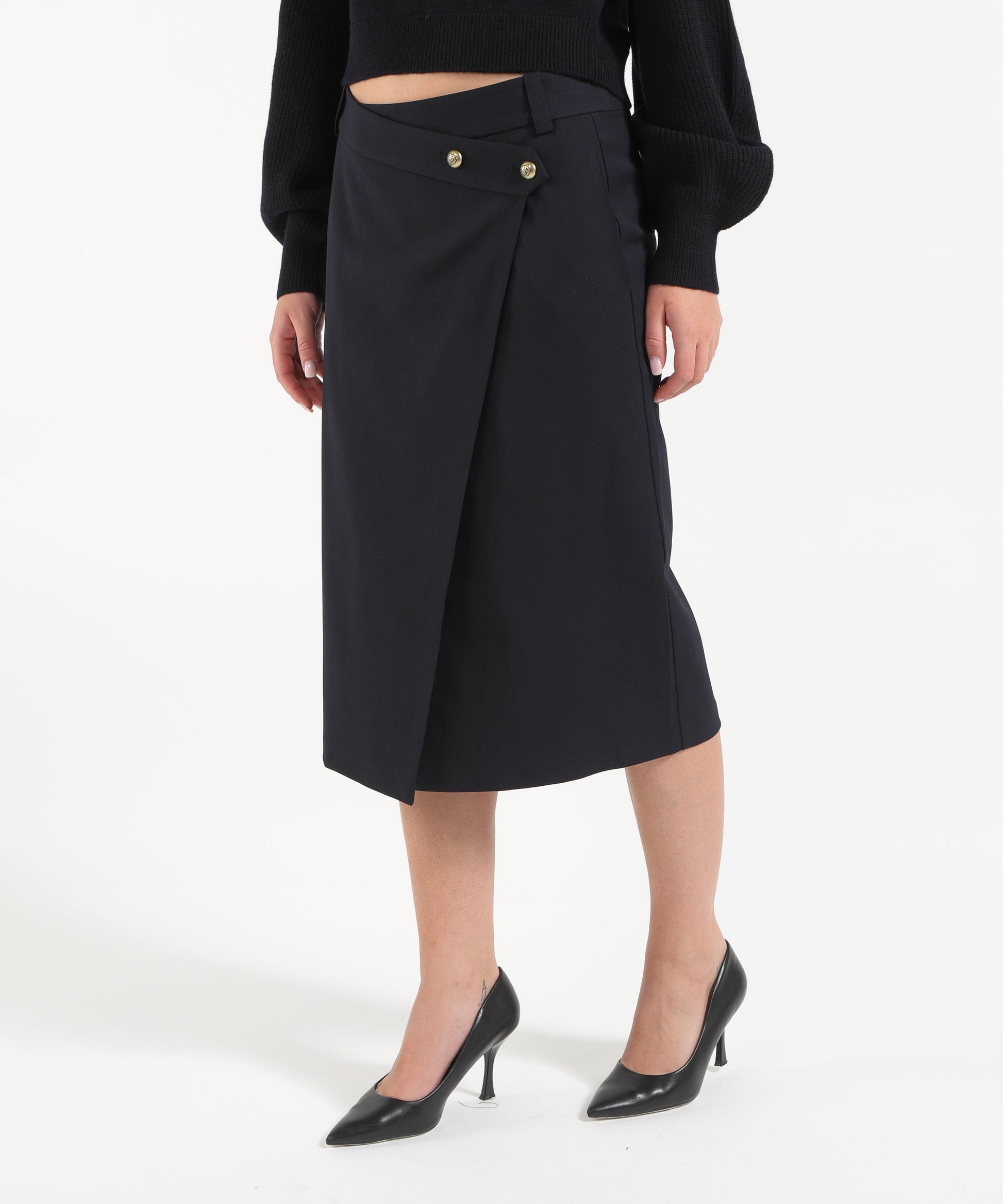 Gonne PINKO Gonna longuette in misto lana Blu | PINKO