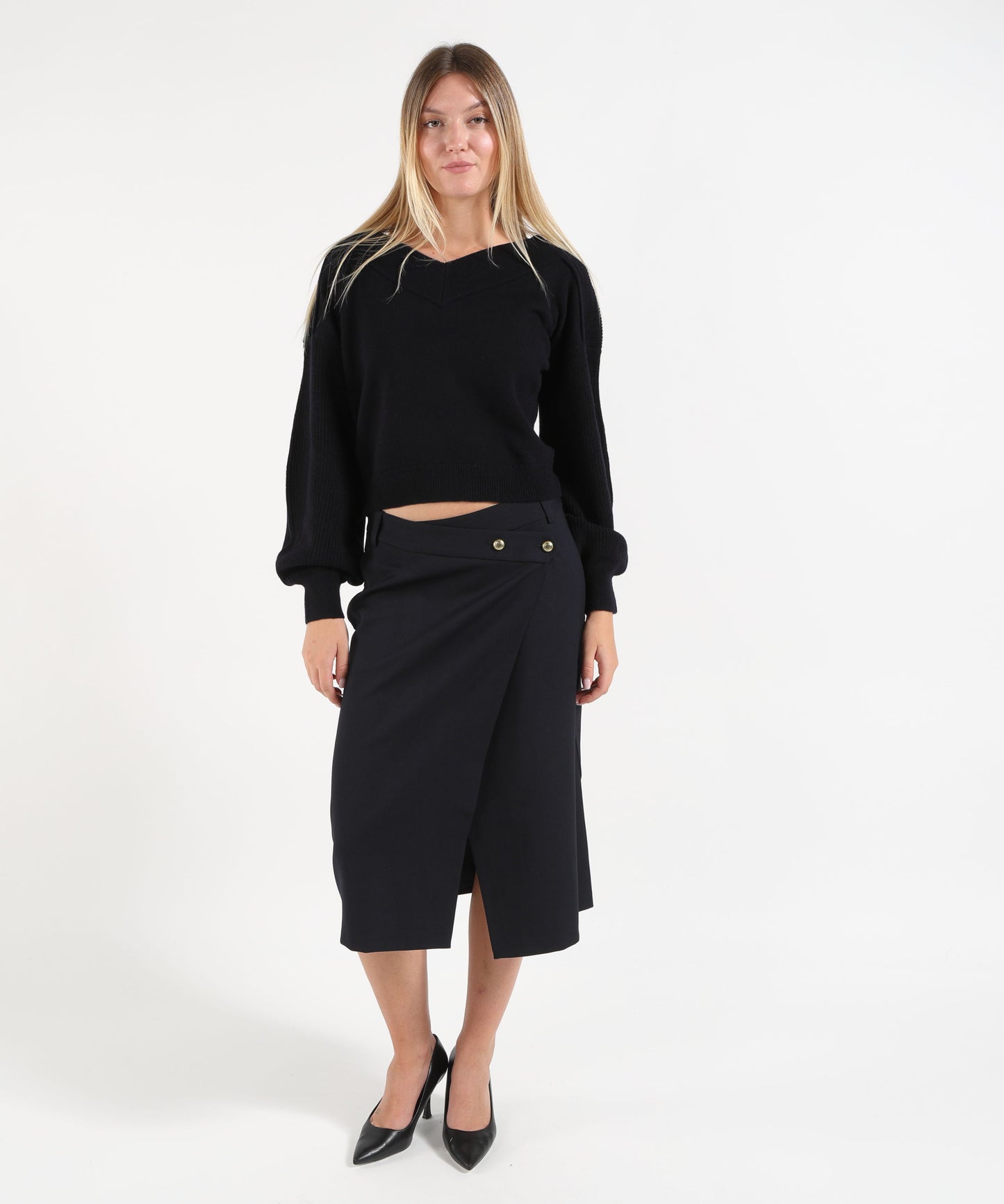 PINKO Gonna longuette in misto lana