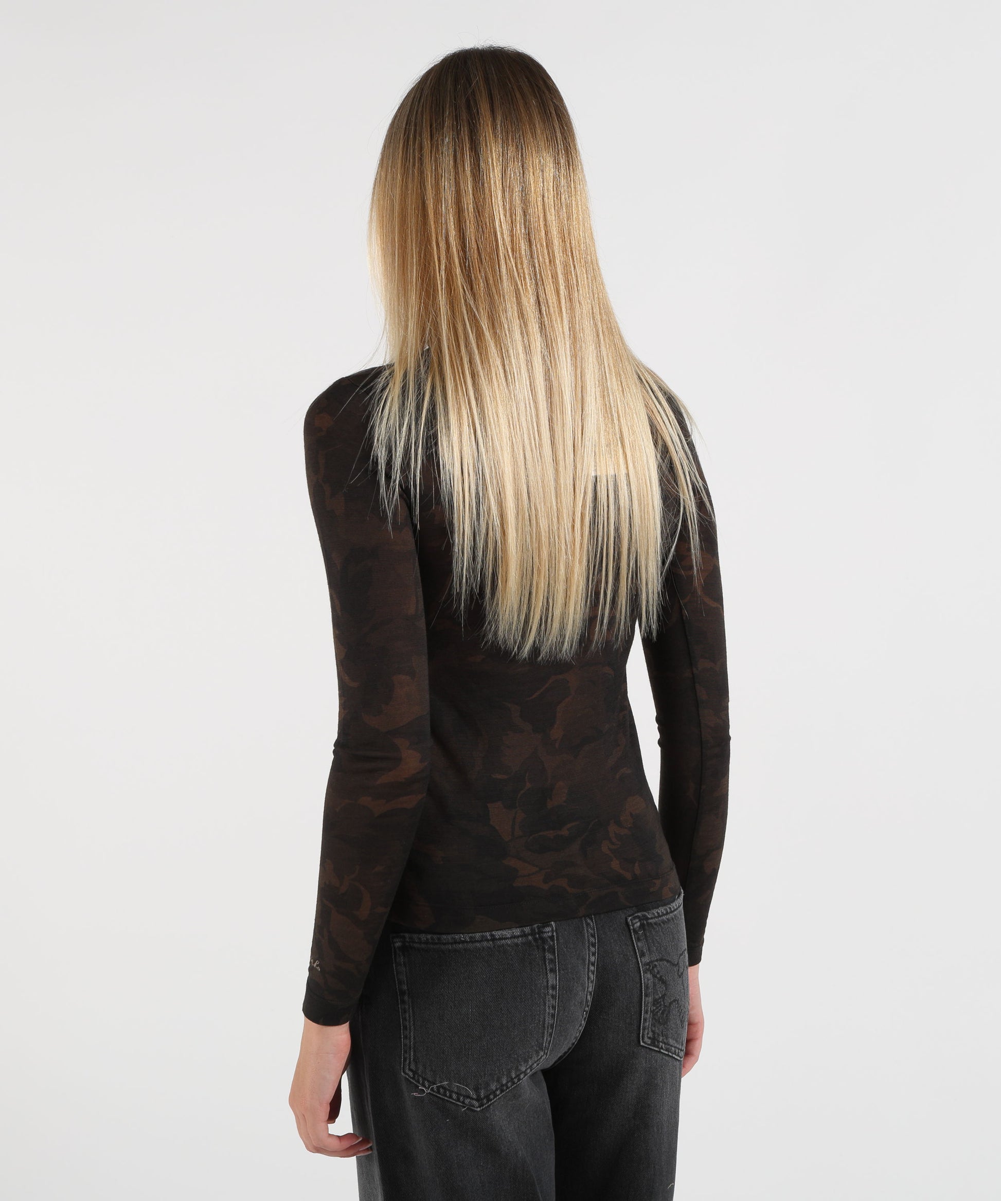 Maglie PINKO Dolcevita con stampa camouflage floreale Camo | PINKO