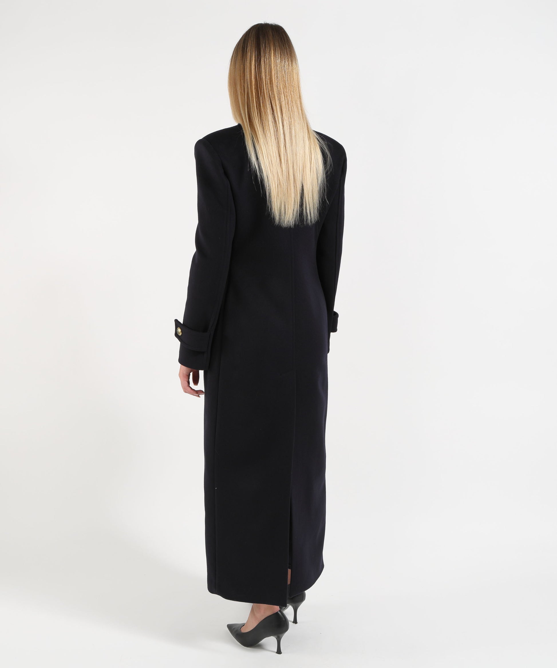 Cappotti PINKO Cappotto lungo in panno di misto lana Blu | PINKO