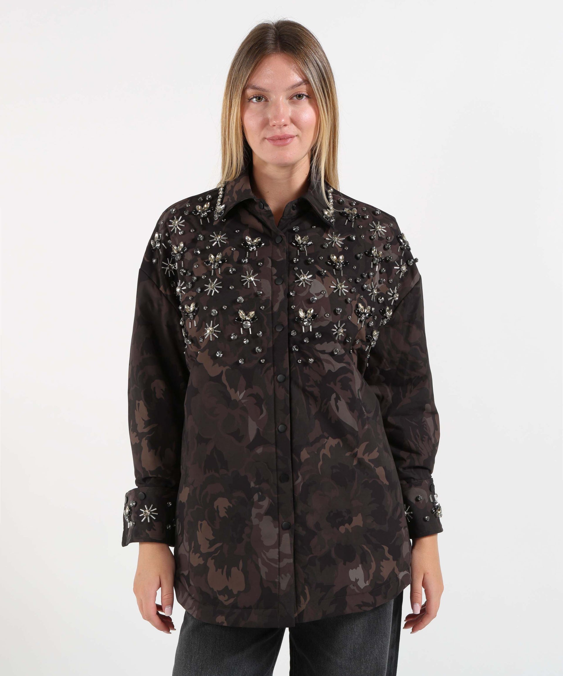 PINKO Giacca camicia con decorazioni