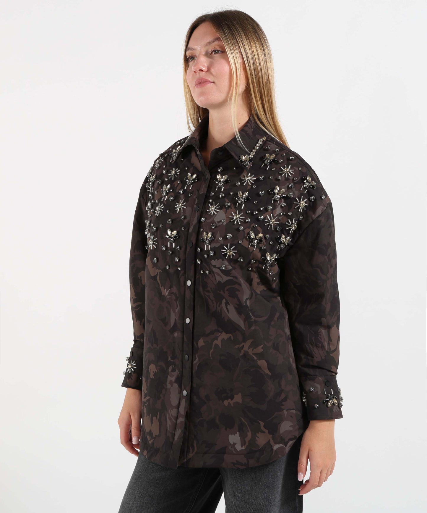 PINKO Giacca camicia con decorazioni