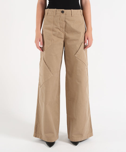 Pantaloni PINKO Pantalone palazzo Beige | PINKO