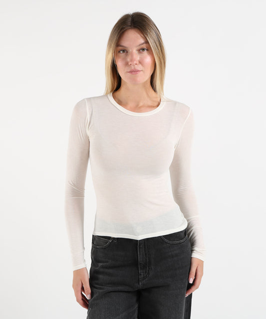Bluse KAOS Maglia Donna Morbida Girocollo Ecru | KAOS