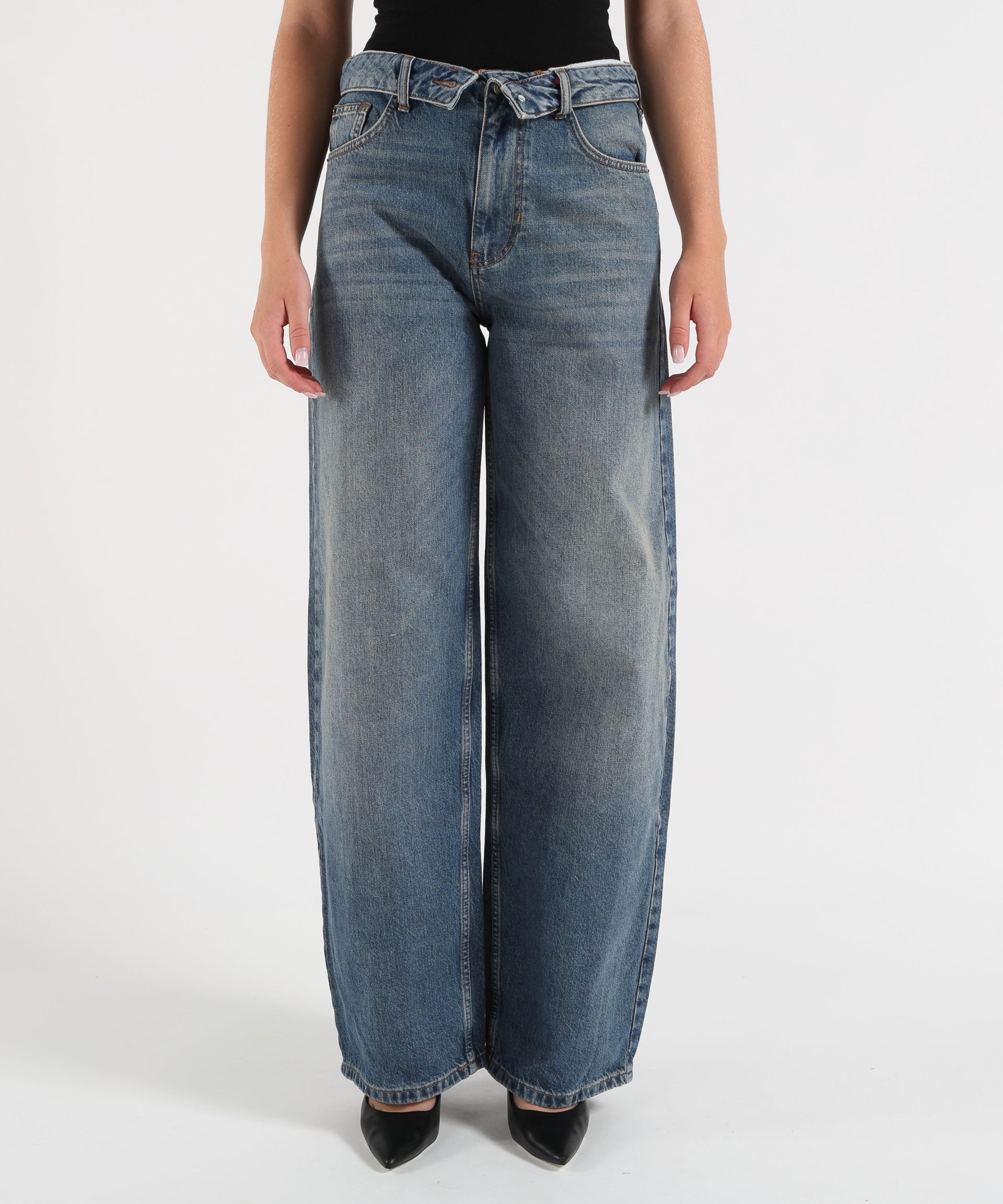 LIUJO Jeans con cinta rovesciata