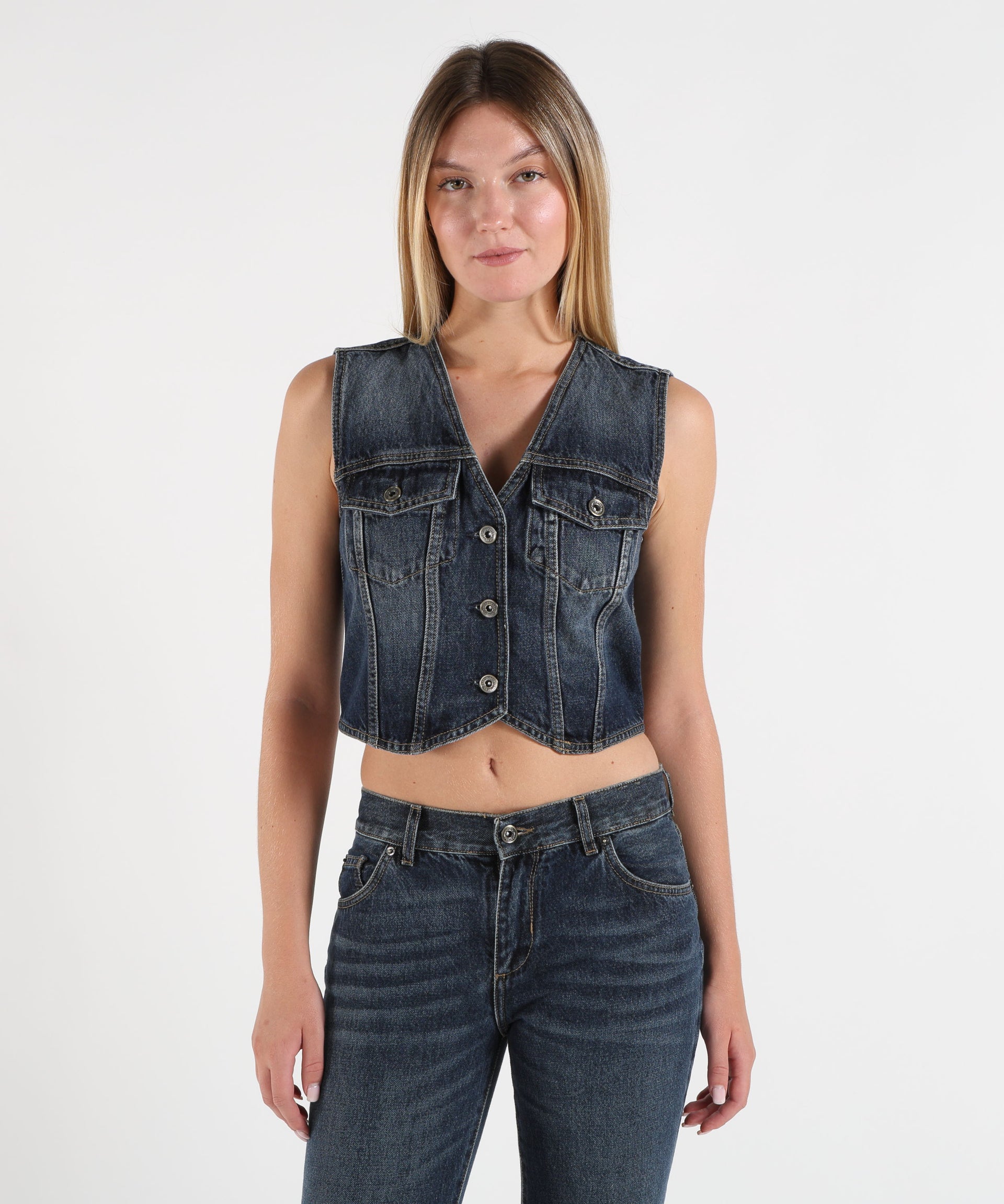 LIUJO Gilet in denim