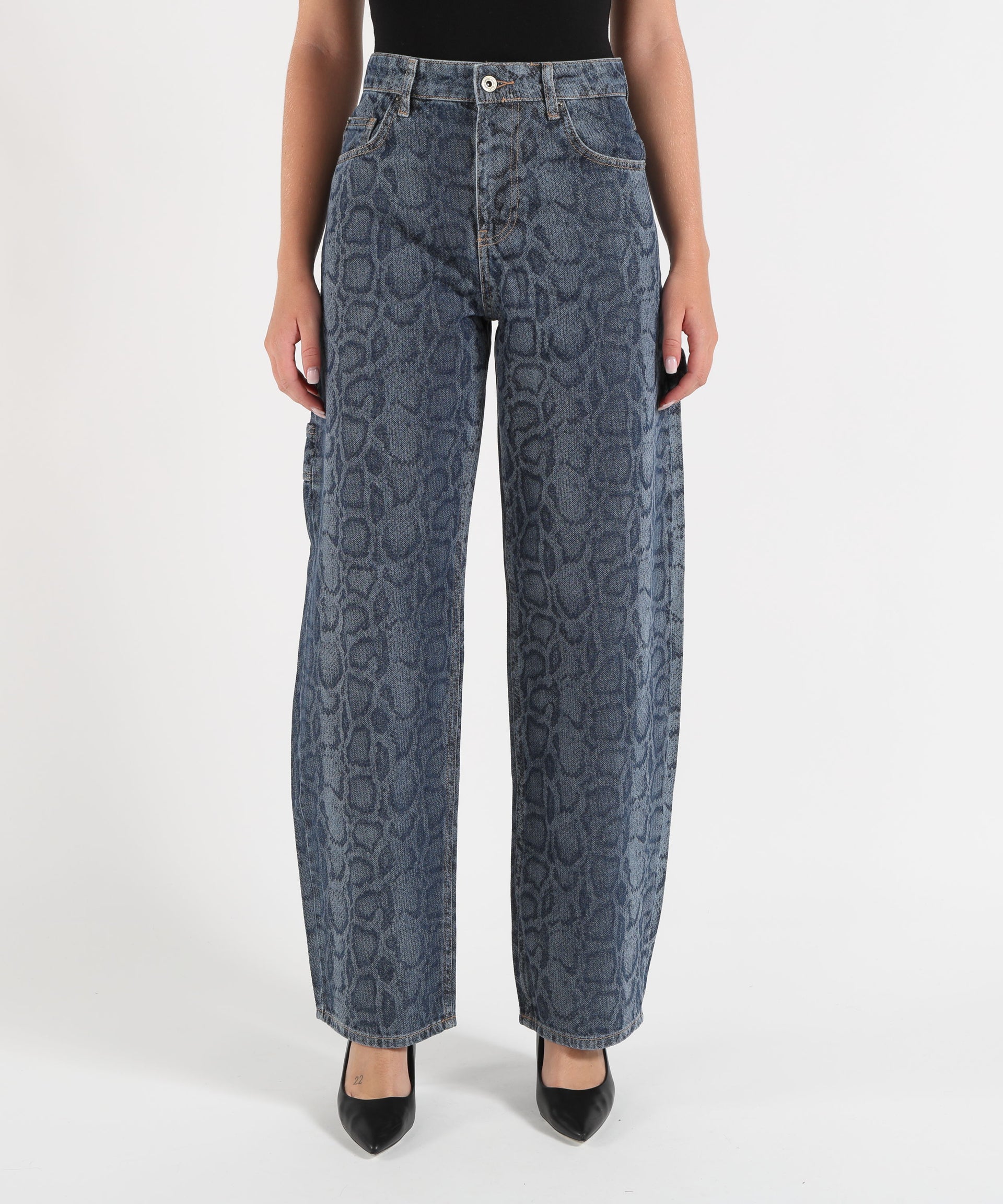 LIUJO Jeans pitonato baloon