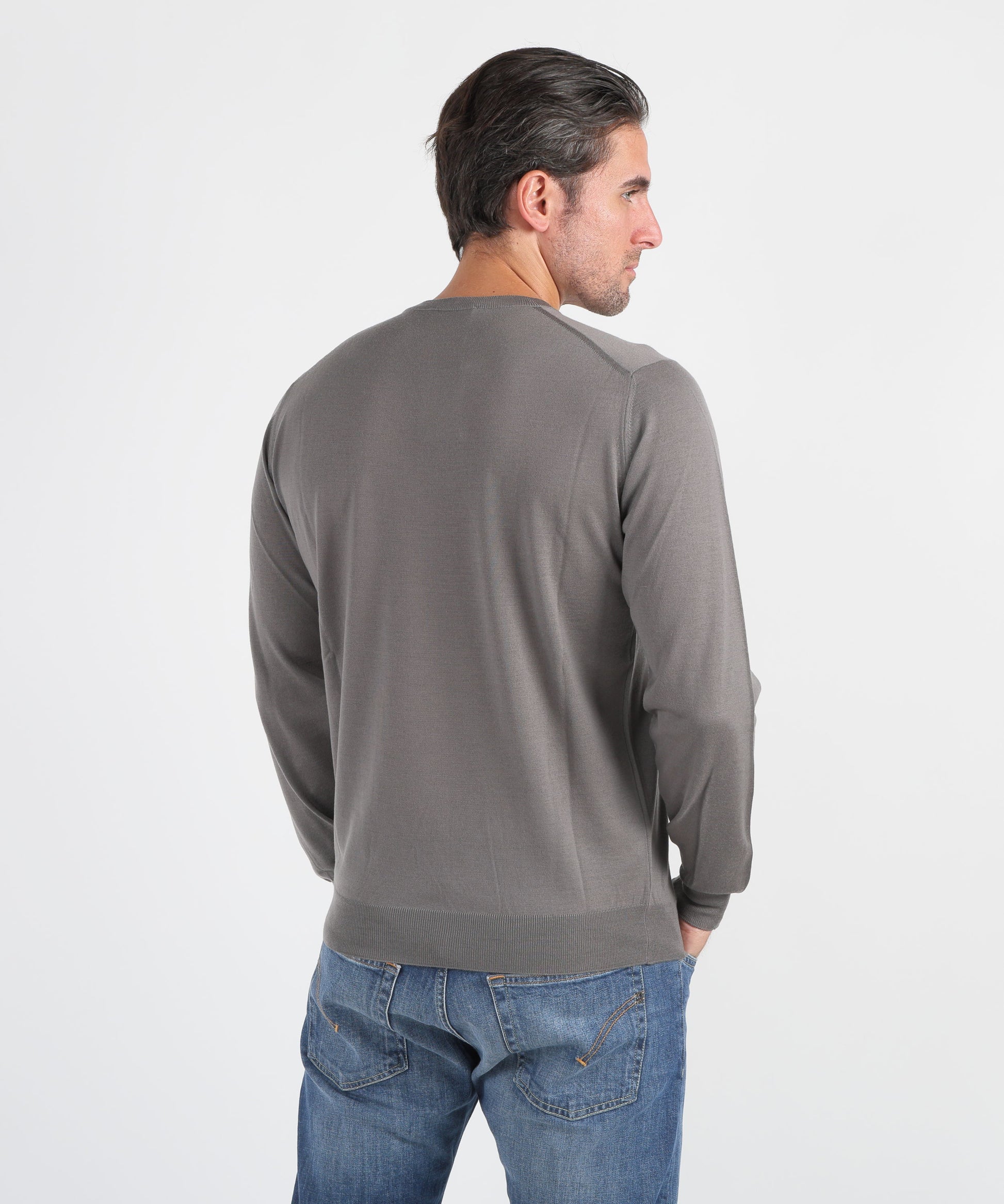 Knitwear FILIPPO DE LAURENTIIS Superfine Wool Crew Neck Sweater Tortora | FILIPPO DE LAURENTIIS
