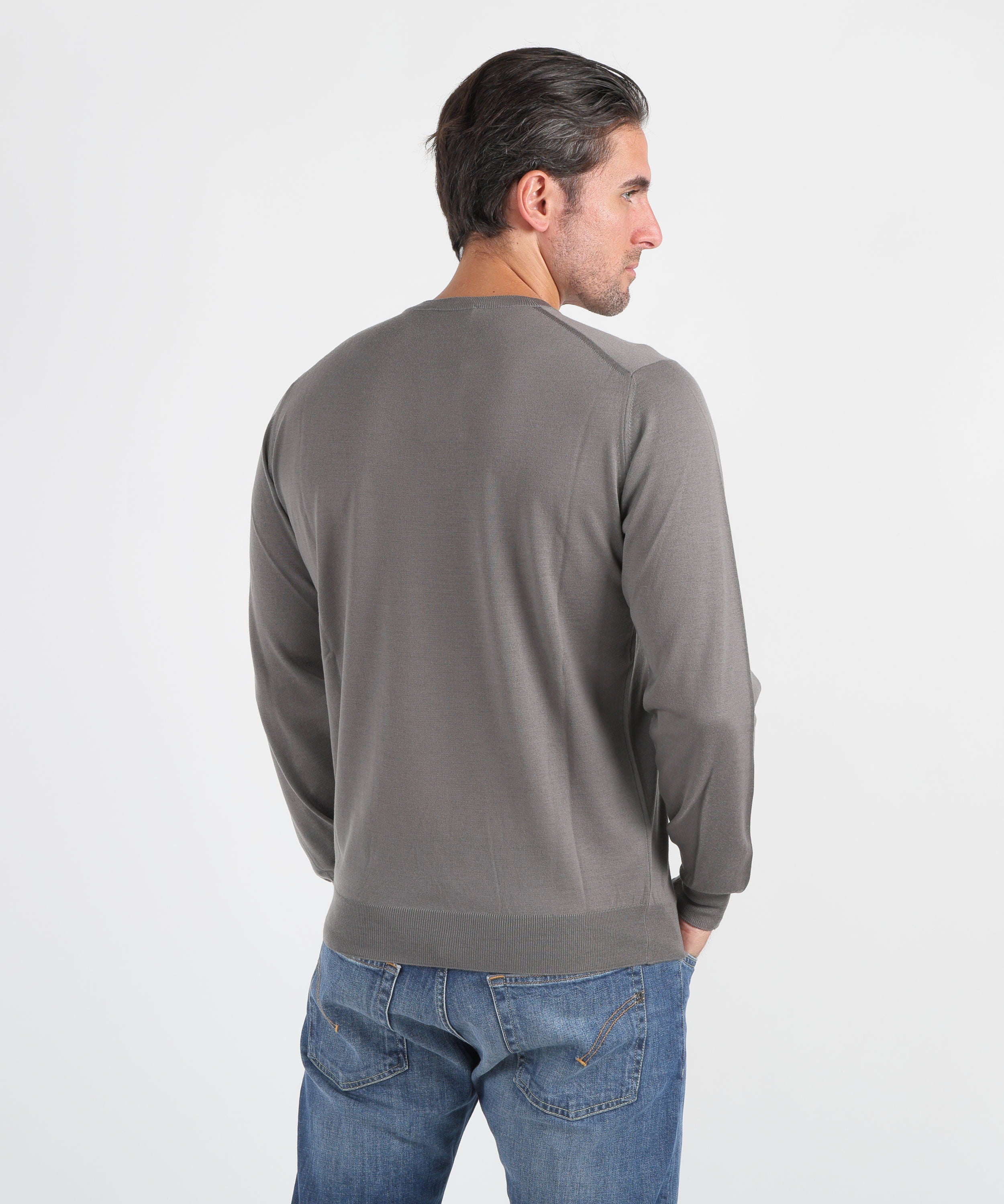 Knitwear FILIPPO DE LAURENTIIS Superfine Wool Crew Neck Sweater Tortora | FILIPPO DE LAURENTIIS
