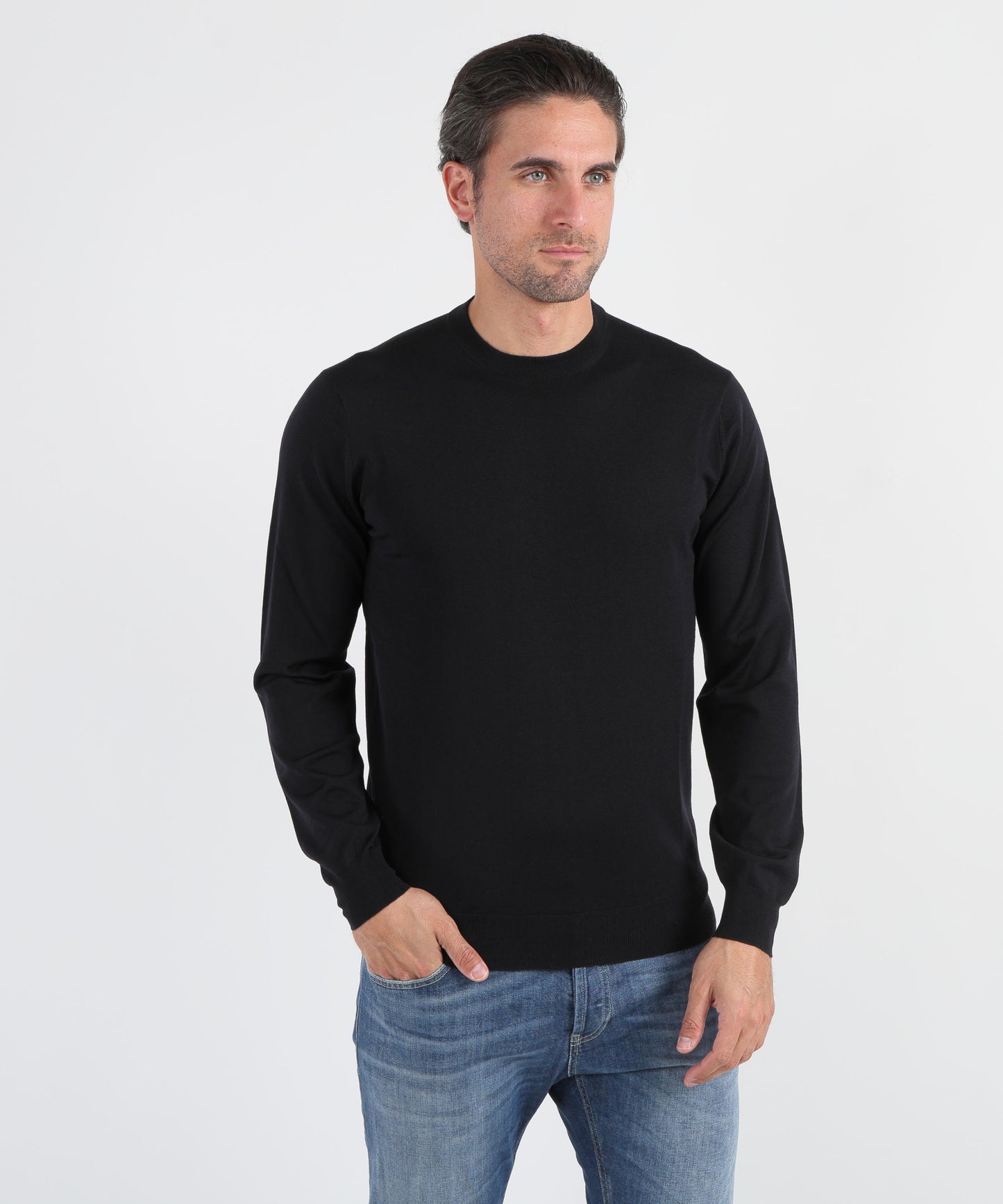 FILIPPO DE LAURENTIIS Superfine Wool Crew Neck Sweater