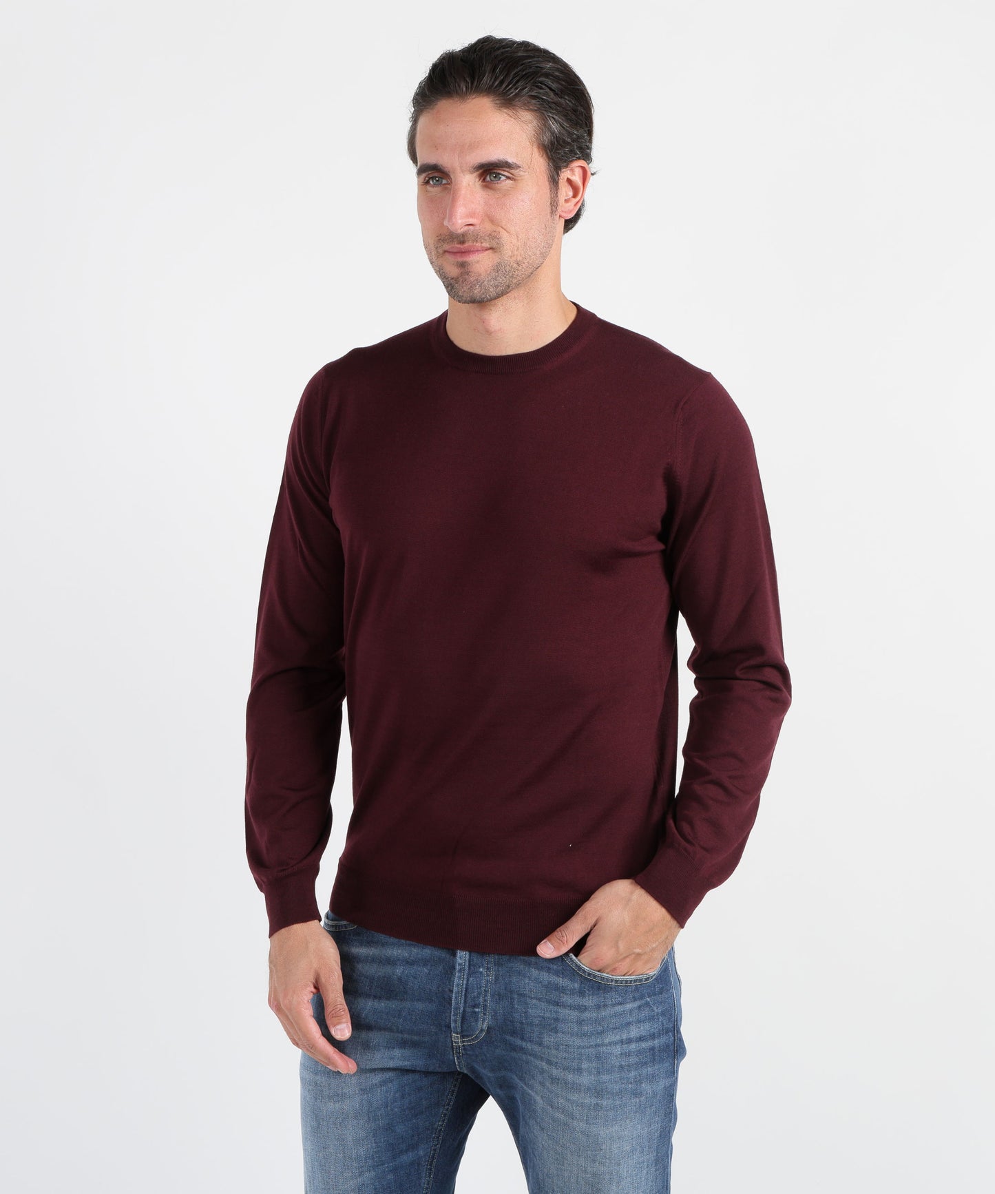 FILIPPO DE LAURENTIIS Superfine Wool Crew Neck Sweater