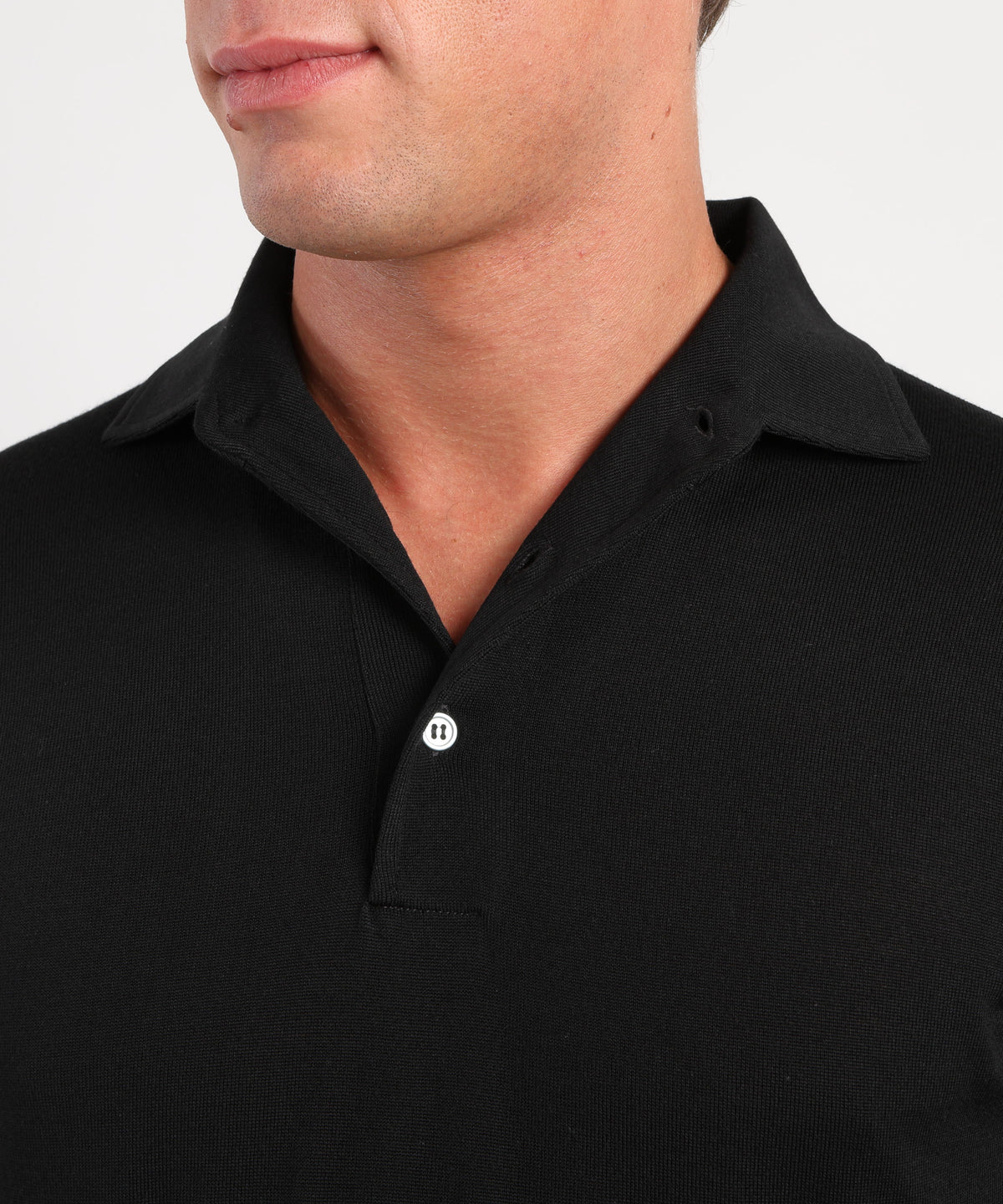 Polo FILIPPO DE LAURENTIIS Polo tre bottoni Nero | FILIPPO DE LAURENTIIS