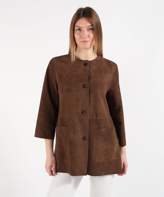 Jackets THE JACKIE LEATHERS Domenique Jacket Noce | THE JACKIE LEATHERS