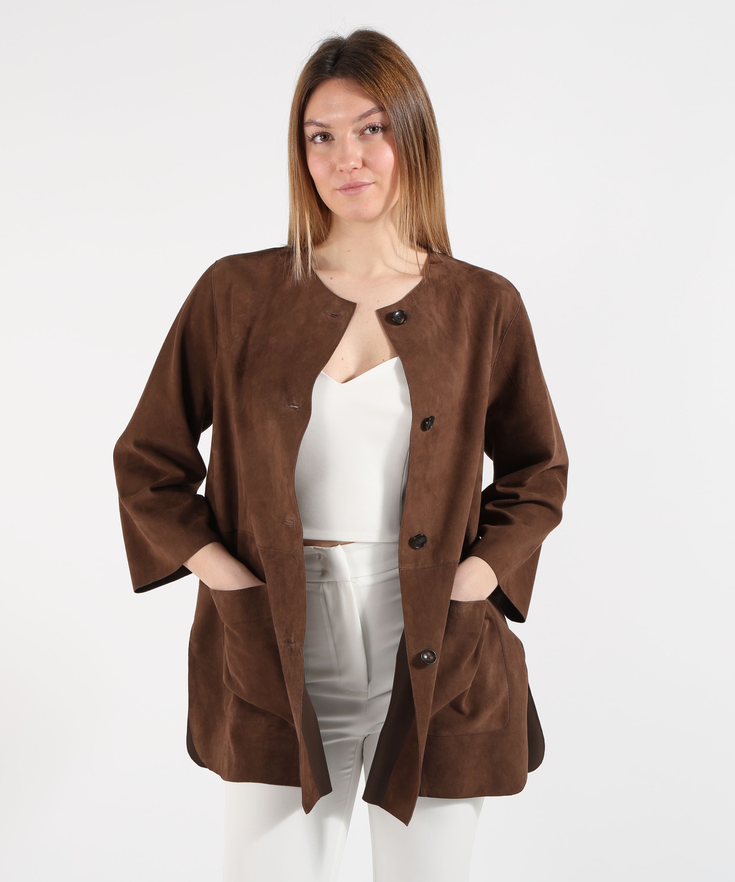 Jackets THE JACKIE LEATHERS Domenique Jacket Noce | THE JACKIE LEATHERS