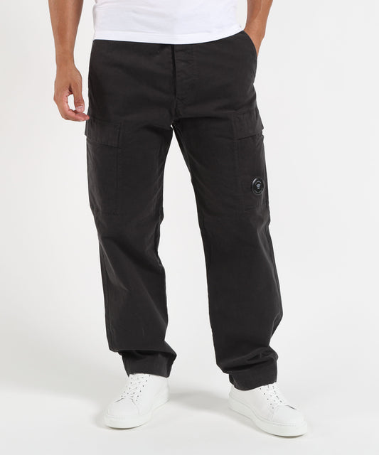 Cargo C.P. COMPANY Stretch Sateen Regular Cargo Pants Antracite | C.P. COMPANY