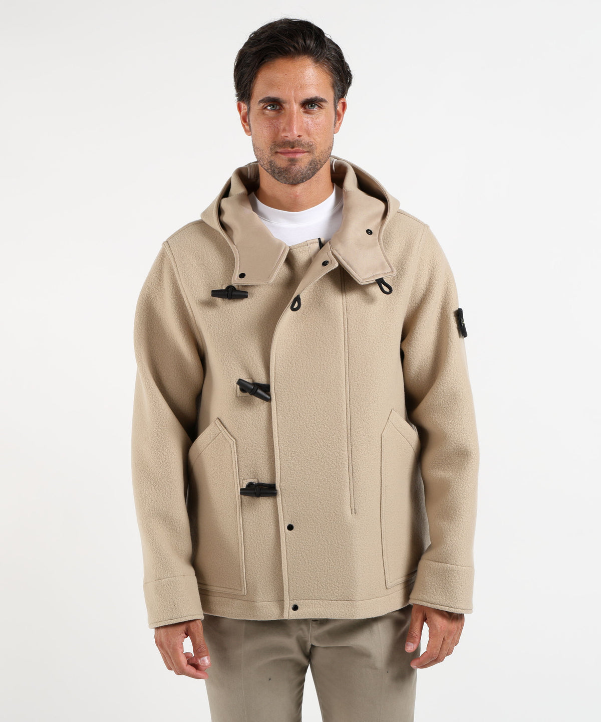 STONE ISLAND HEAVY MELTON
Parka corto con chiusura ad alamari