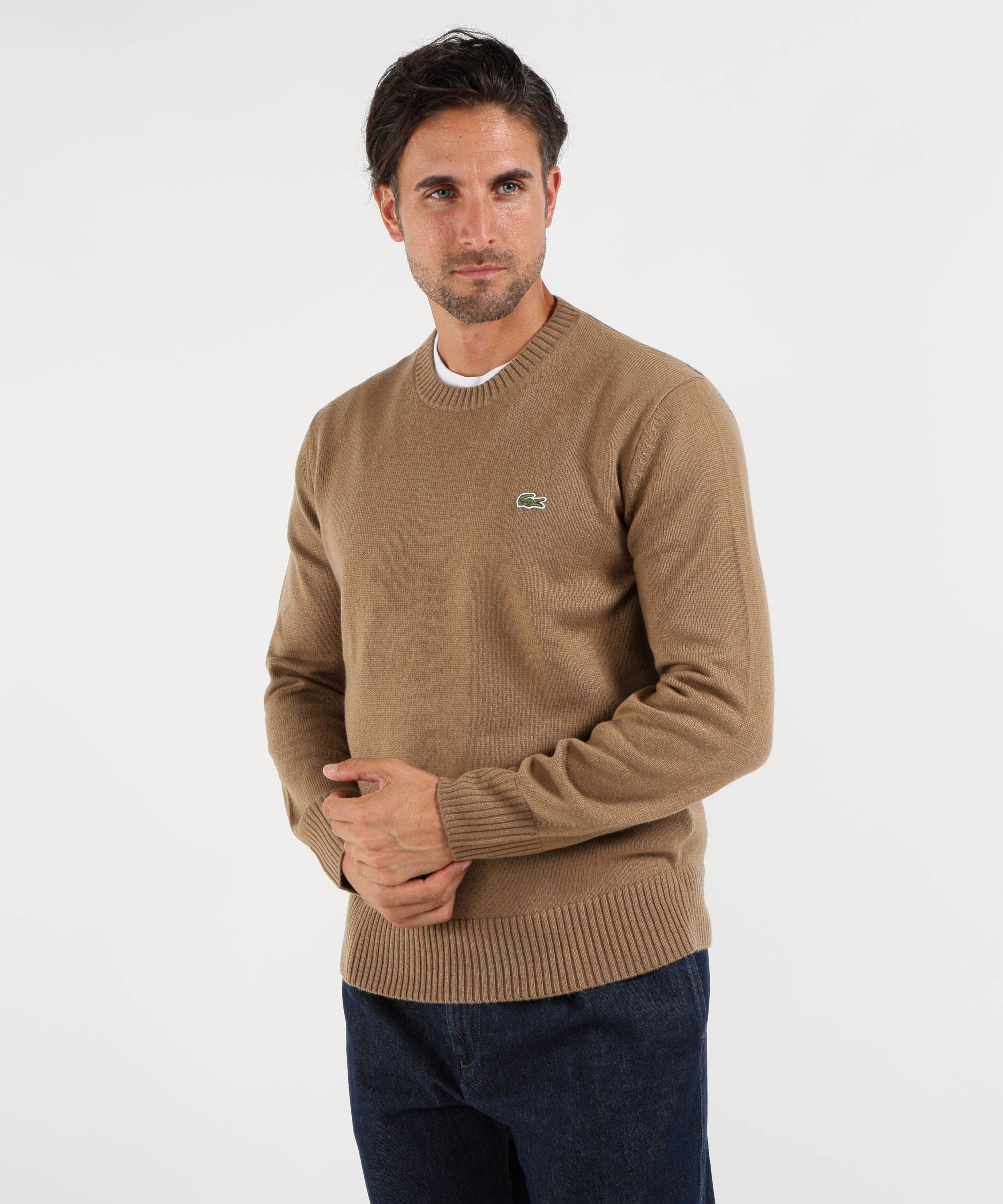 Pullover LACOSTE pullover girocollo Cammello | LACOSTE