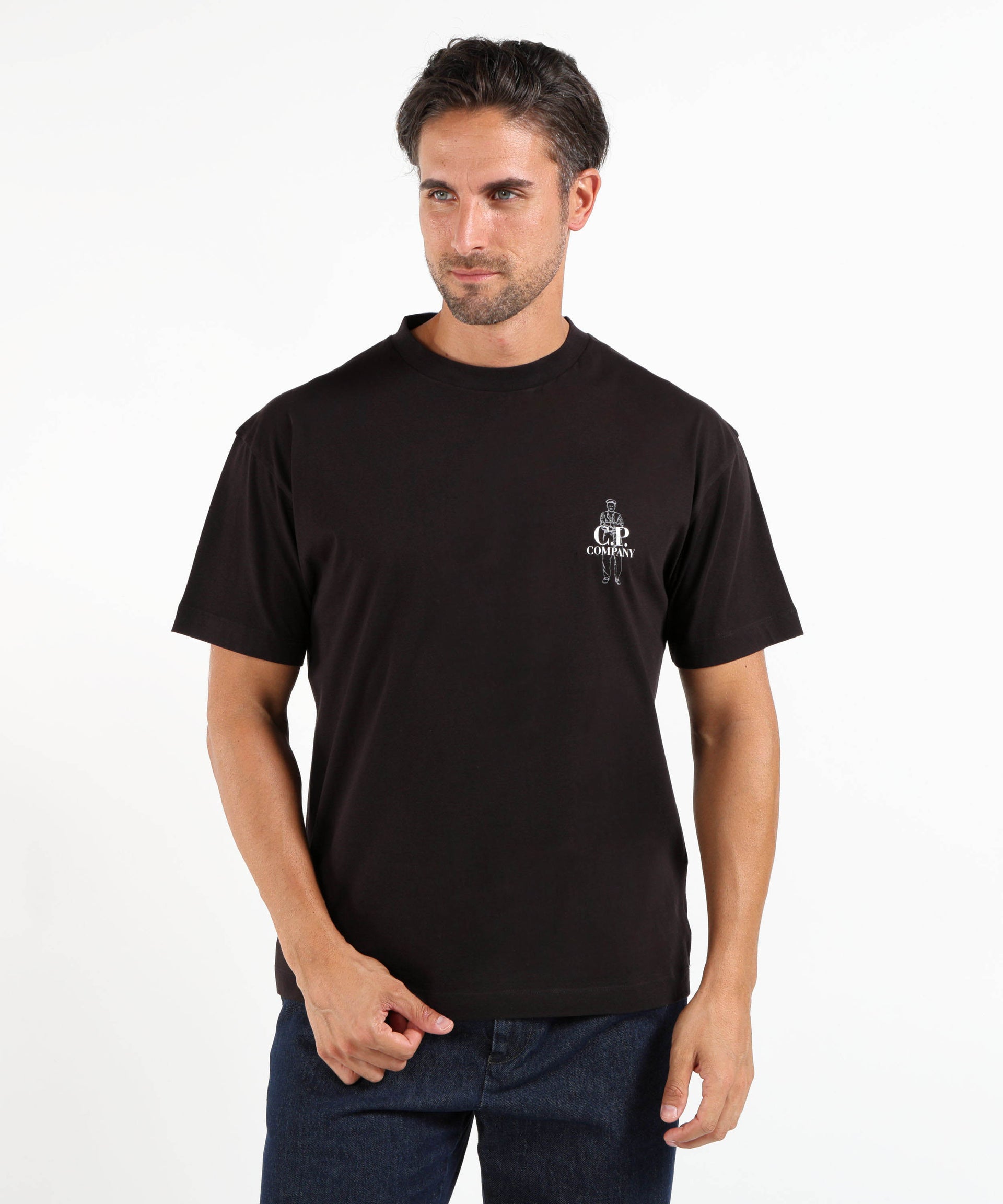 C.P. COMPANY 30/1 Jersey Short Sleeve Comfort Logo T-Shirt