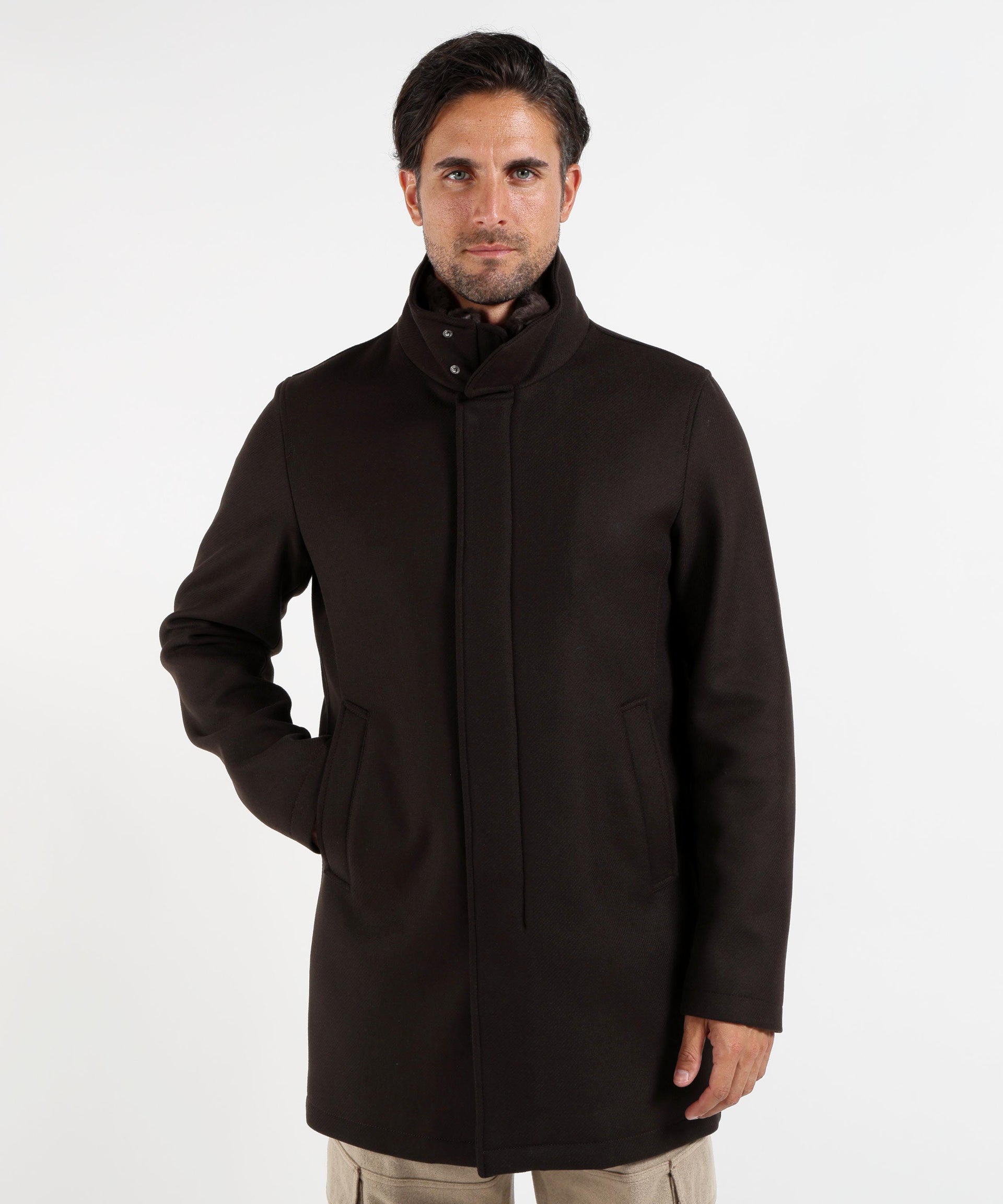 HERNO CAPPOTTO IN ECOWOOL E NYLON ULTRALIGHT