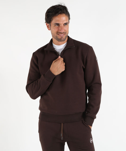 Felpe COLMAR Felpa Uomo Colmar Originals in Cotone Felpato Marrone scuro | COLMAR