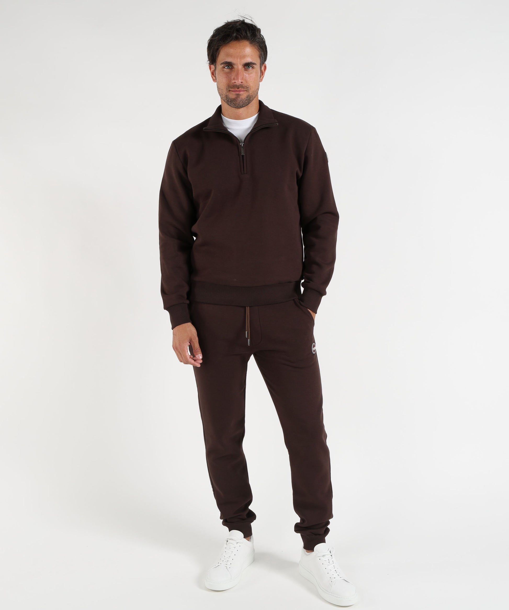 Felpe COLMAR Felpa Uomo Colmar Originals in Cotone Felpato Marrone scuro | COLMAR
