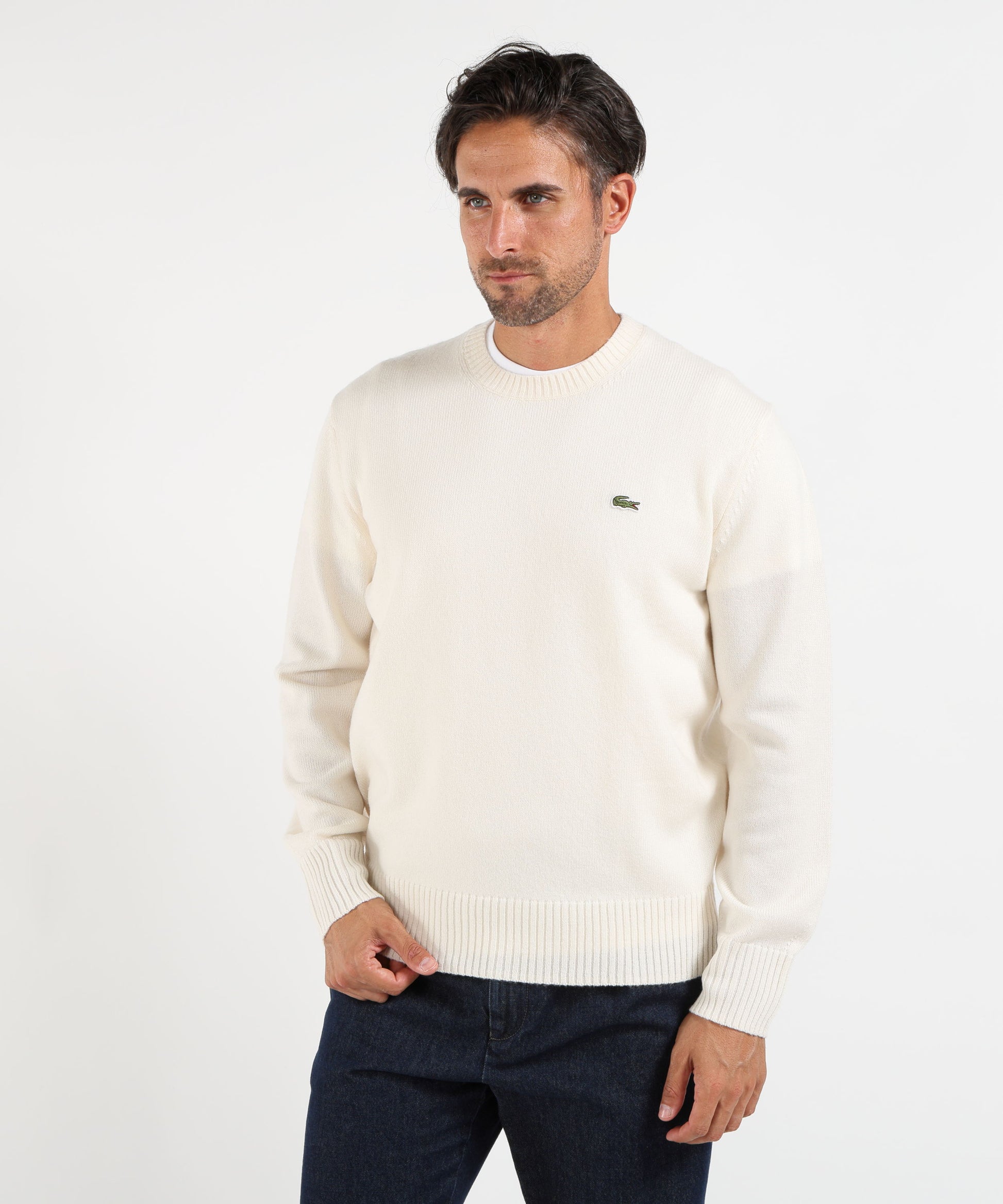 Pullovers LACOSTE Crew-neck pullover Panna | LACOSTE