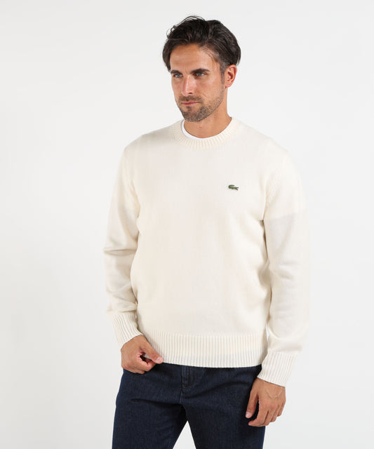 Pullover LACOSTE pullover girocollo Panna | LACOSTE