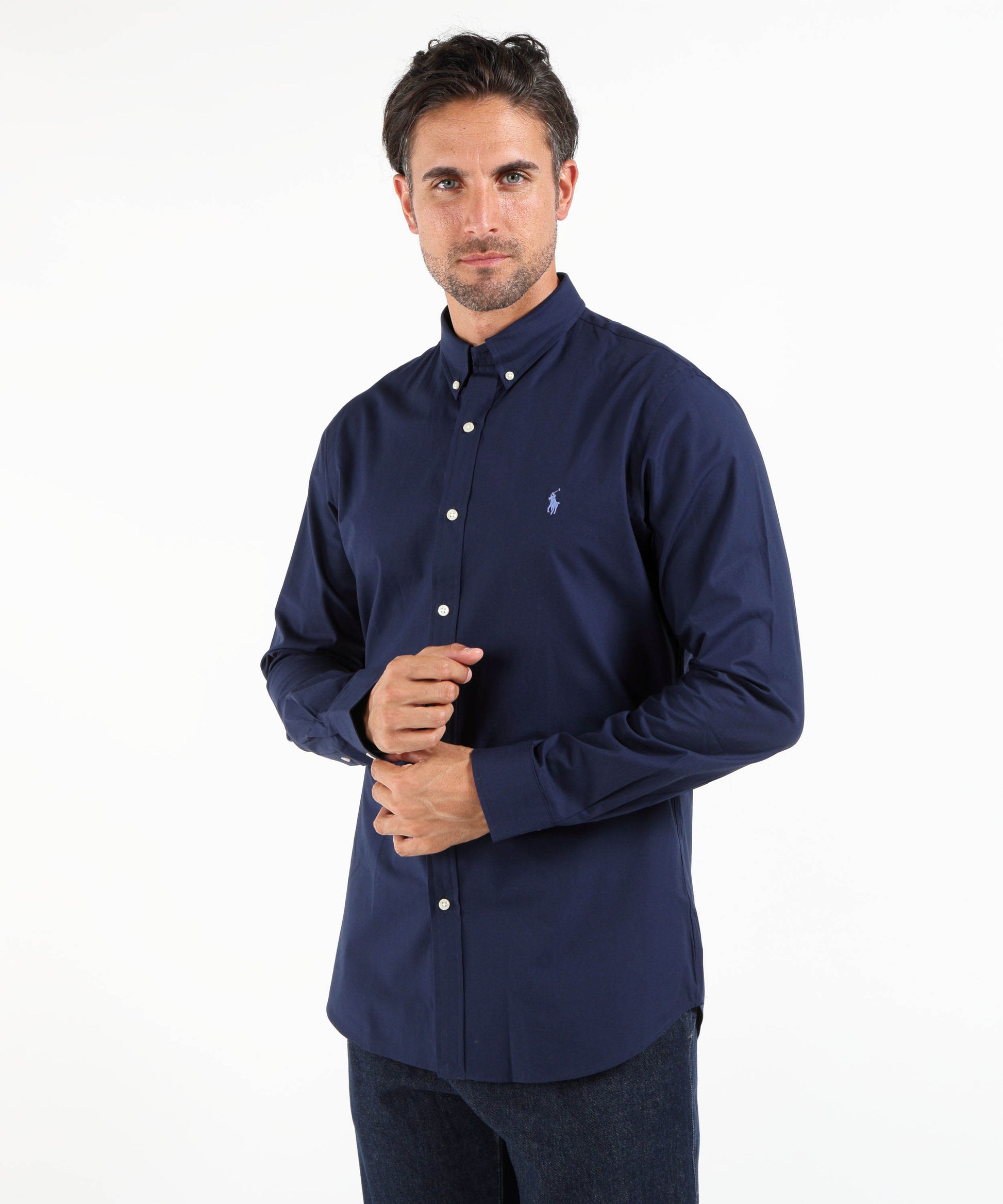 Camicie POLO RALPH LAUREN camicia cotone stretch Navy | POLO RALPH LAUREN