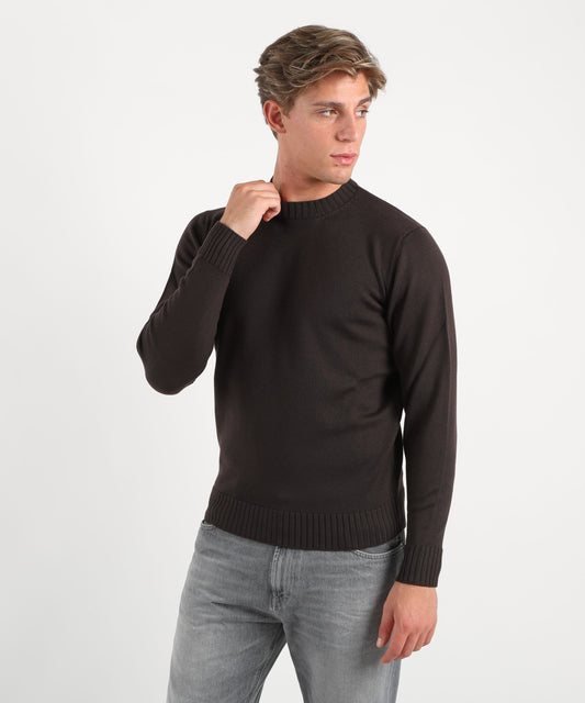 Maglie FILIPPO DE LAURENTIIS Maglia girocollo Cioccolato | FILIPPO DE LAURENTIIS