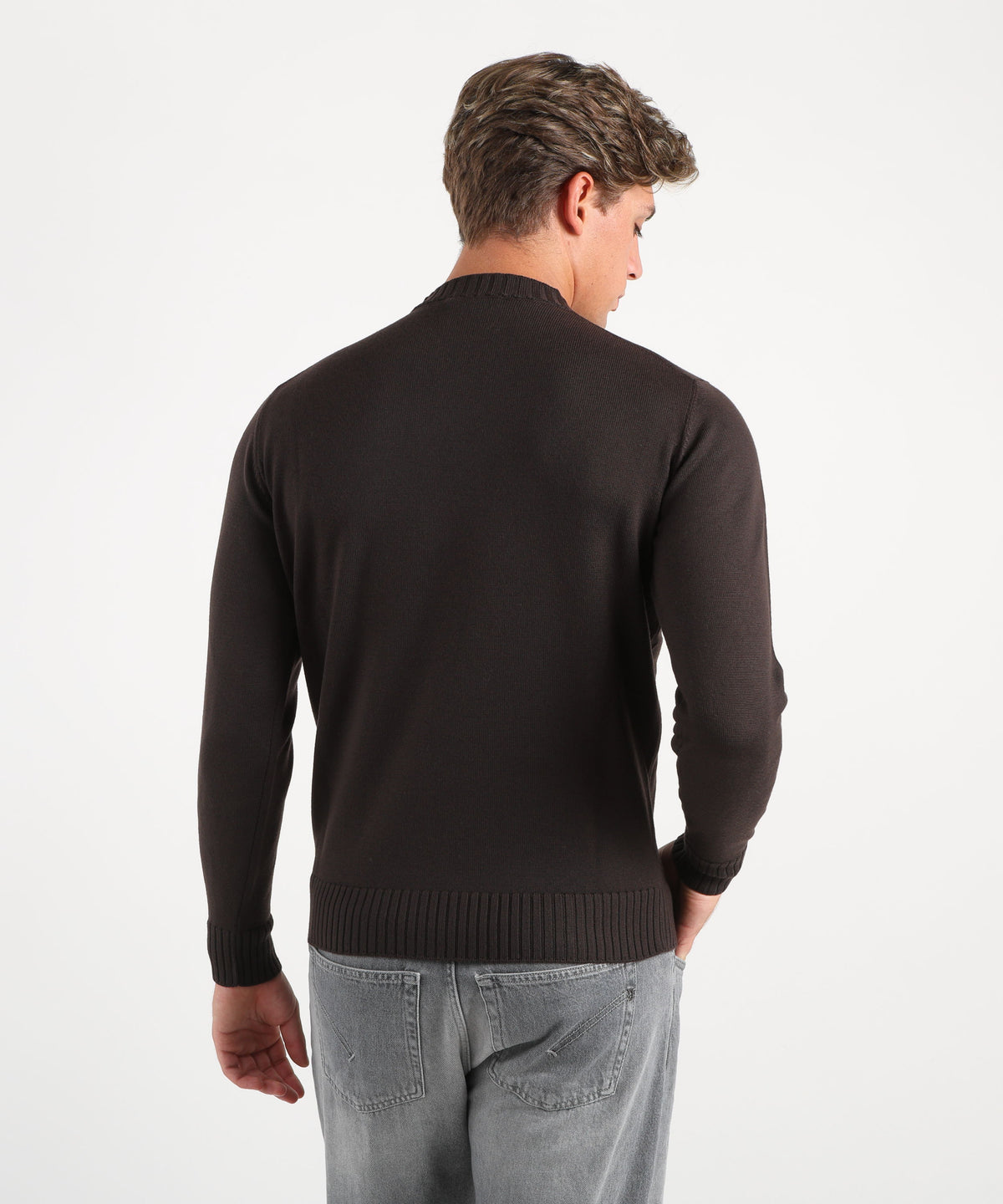 Knitwear FILIPPO DE LAURENTIIS crew neck sweater Cioccolato | FILIPPO DE LAURENTIIS
