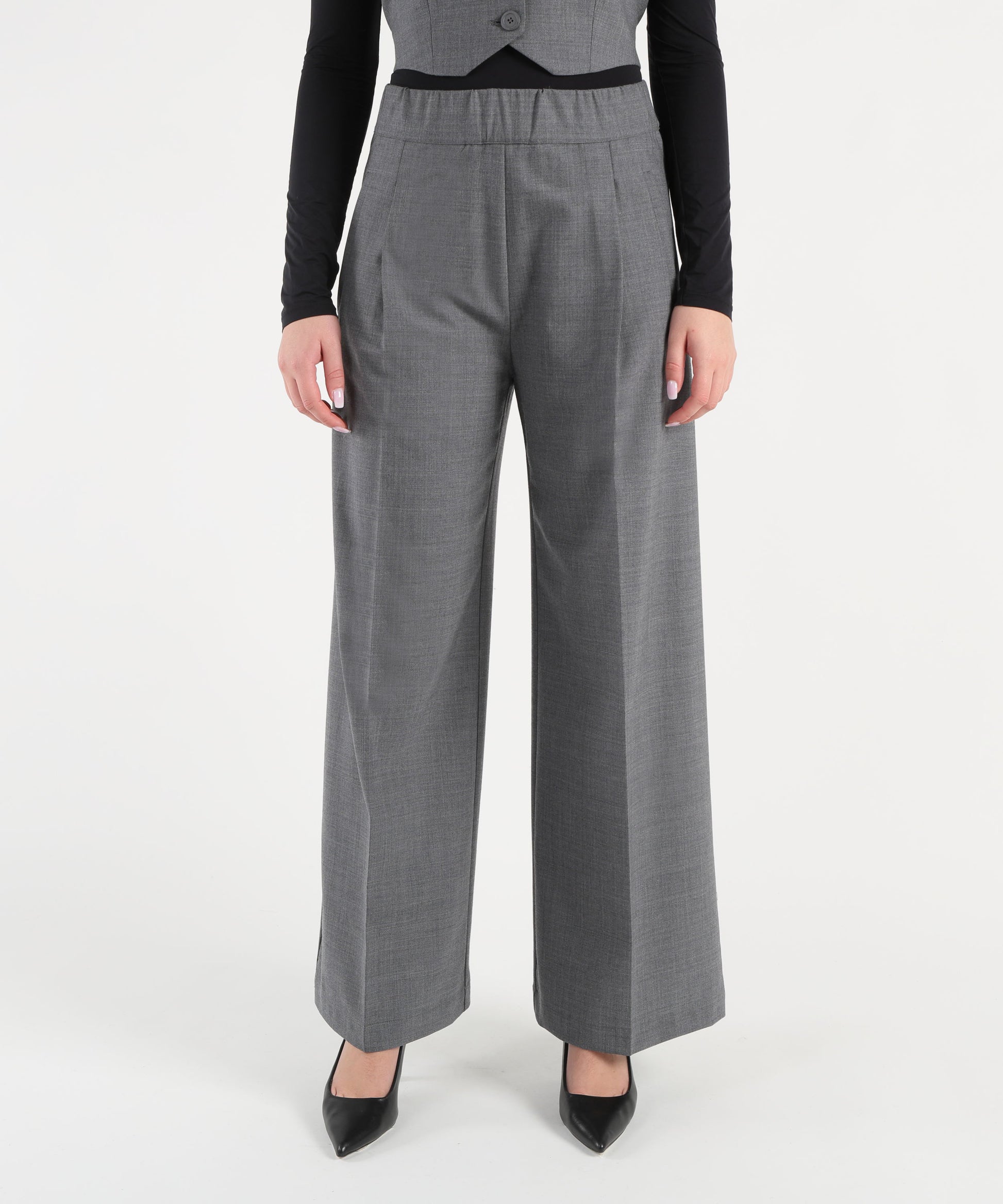 Trousers SEMICOUTURE jhonny pants Grigio | SEMICOUTURE