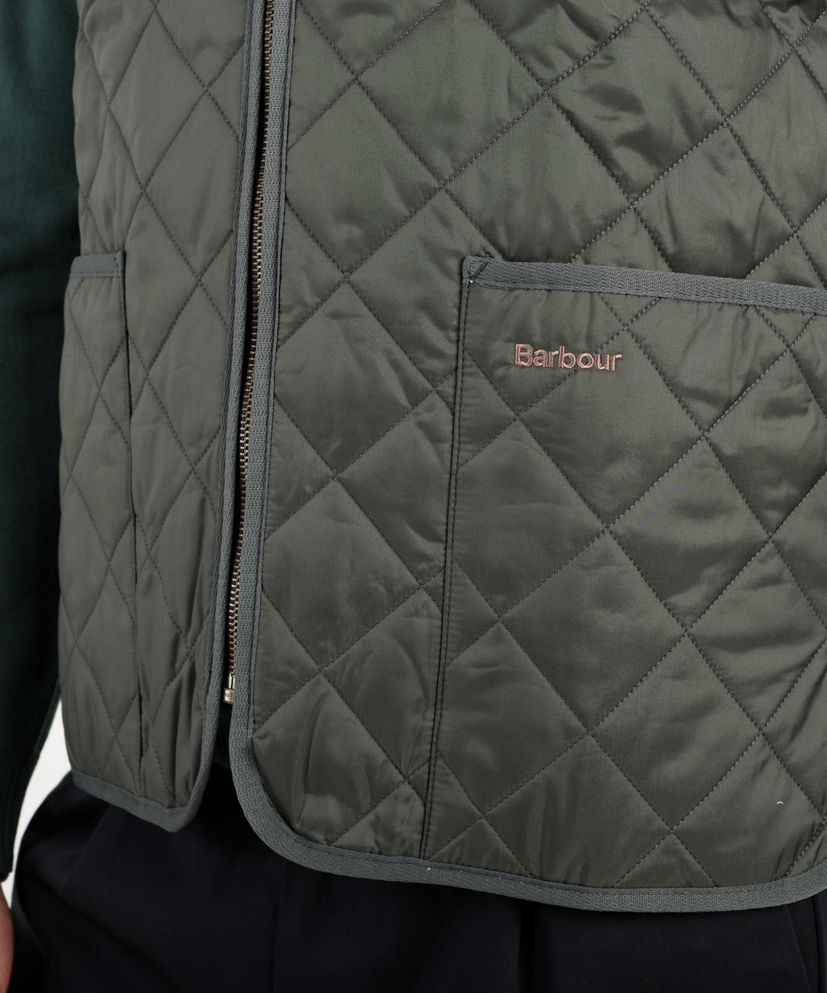 Vests BARBOUR Zip-up vest Verde | BARBOUR