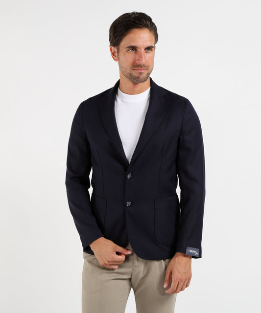 Giacche BARBA Giacca Uomo Travel Blazer a Due Bottoni Blu | BARBA