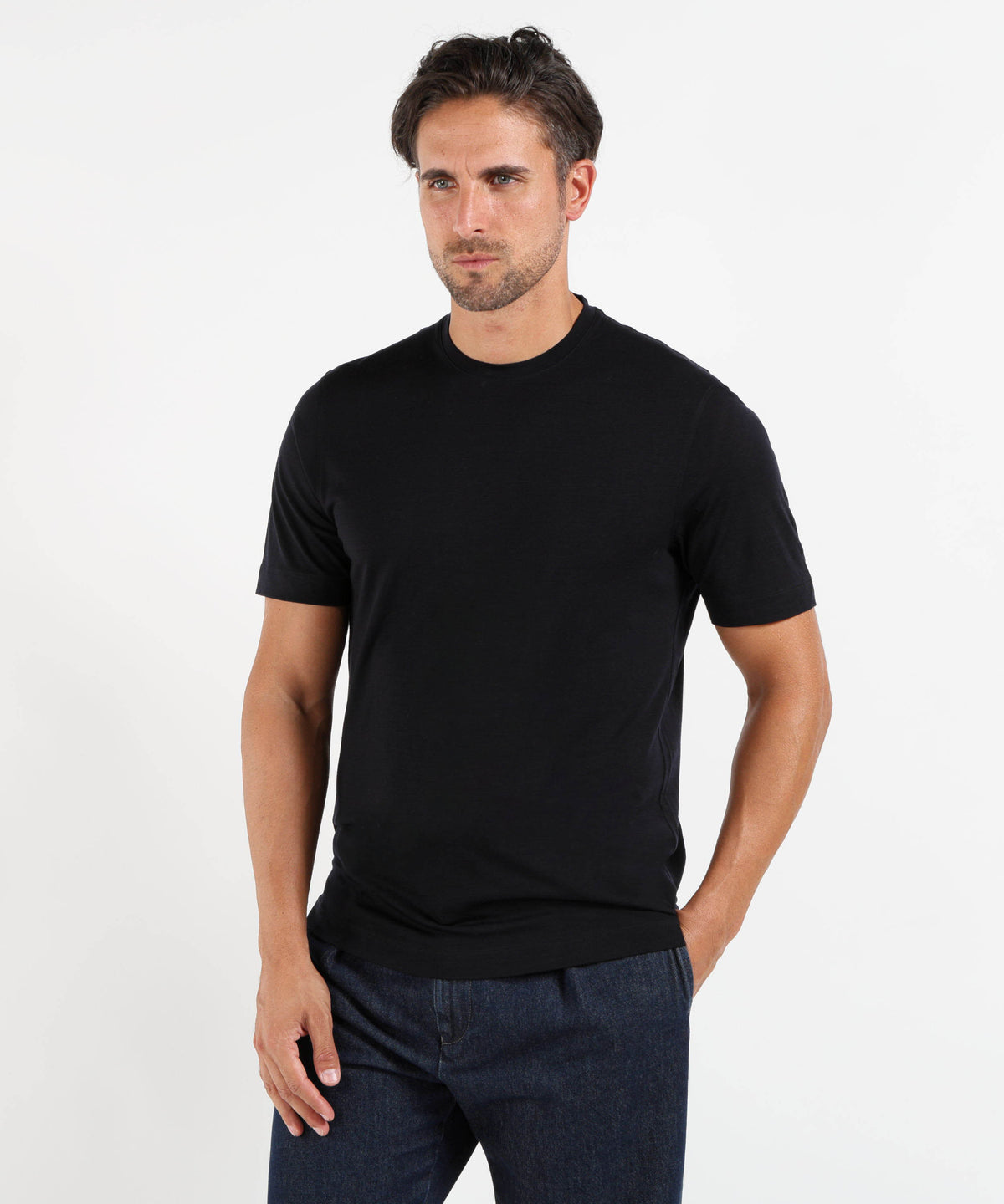 T-shirt ARCHIVIUM T-Shirt Uomo Tecnica in Merino Wool Off Gravity Blu | ARCHIVIUM