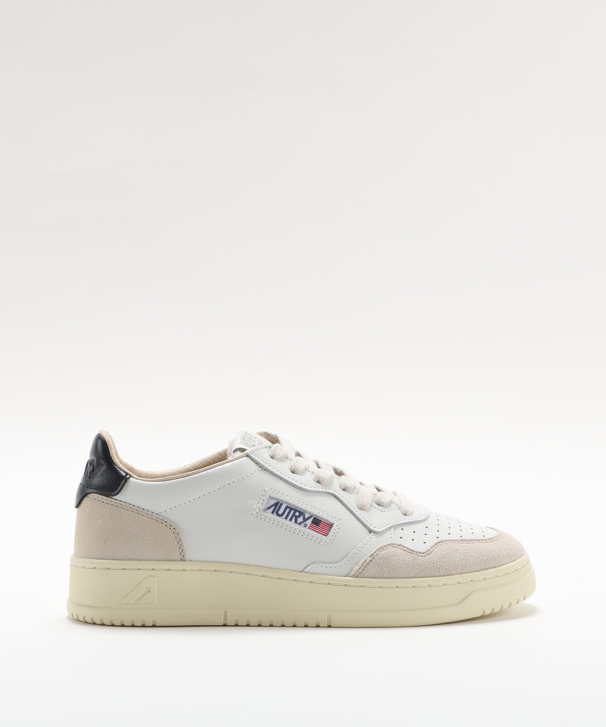 Sneakers AUTRY SNEAKERS MEDALIST LOW IN PELLE BIANCA E BLU E SUEDE BEIGE Bianco/blu | AUTRY