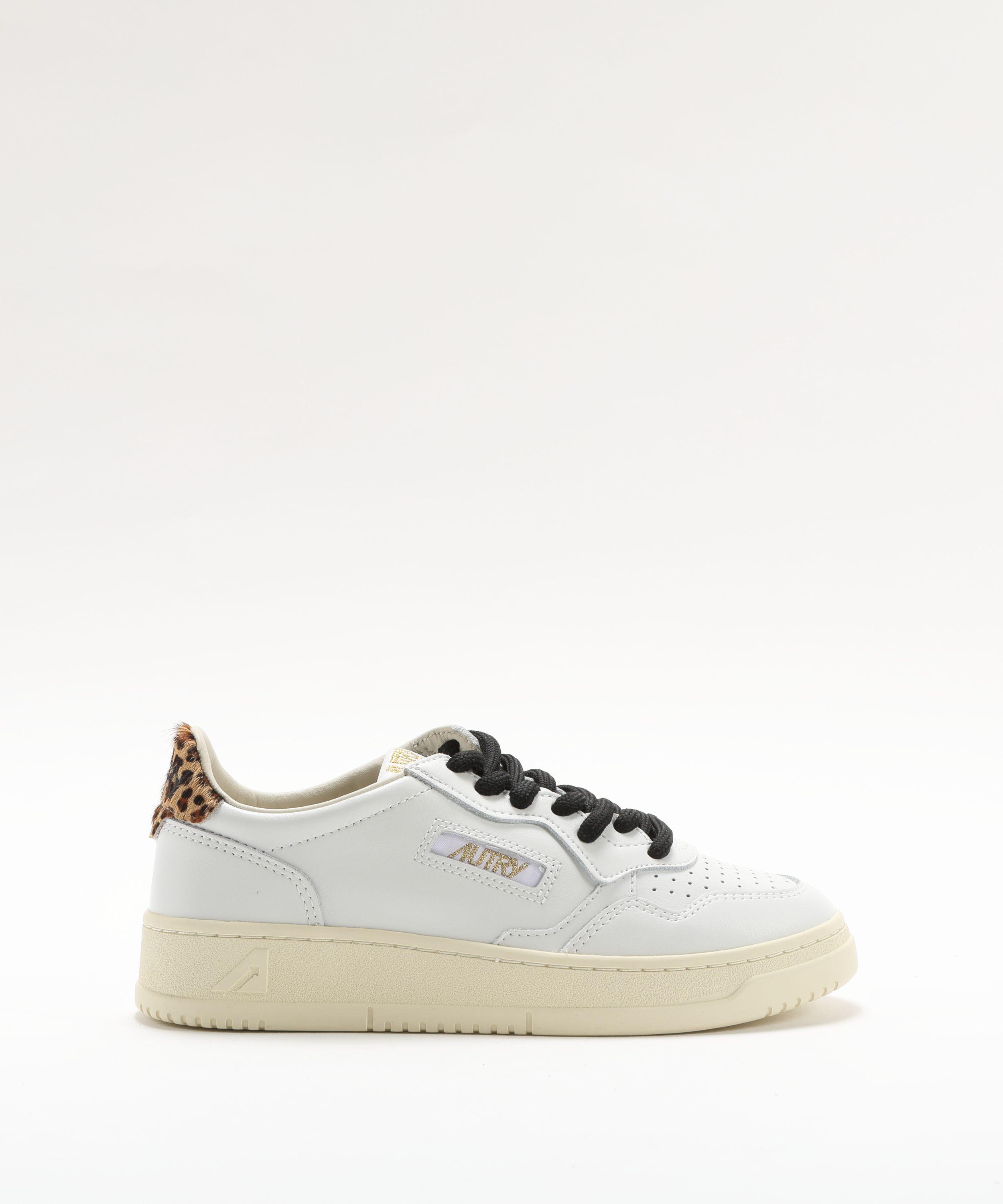 Sneakers AUTRY SNEAKERS MEDALIST LOW IN PELLE BIANCA E LEOPARD Bianco/leopardo | AUTRY