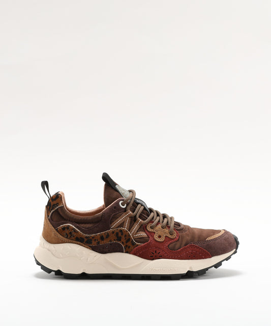 Sneakers FLOWER MOUNTAIN Sneakers in suede e tessuto tecnico Marrone | FLOWER MOUNTAIN