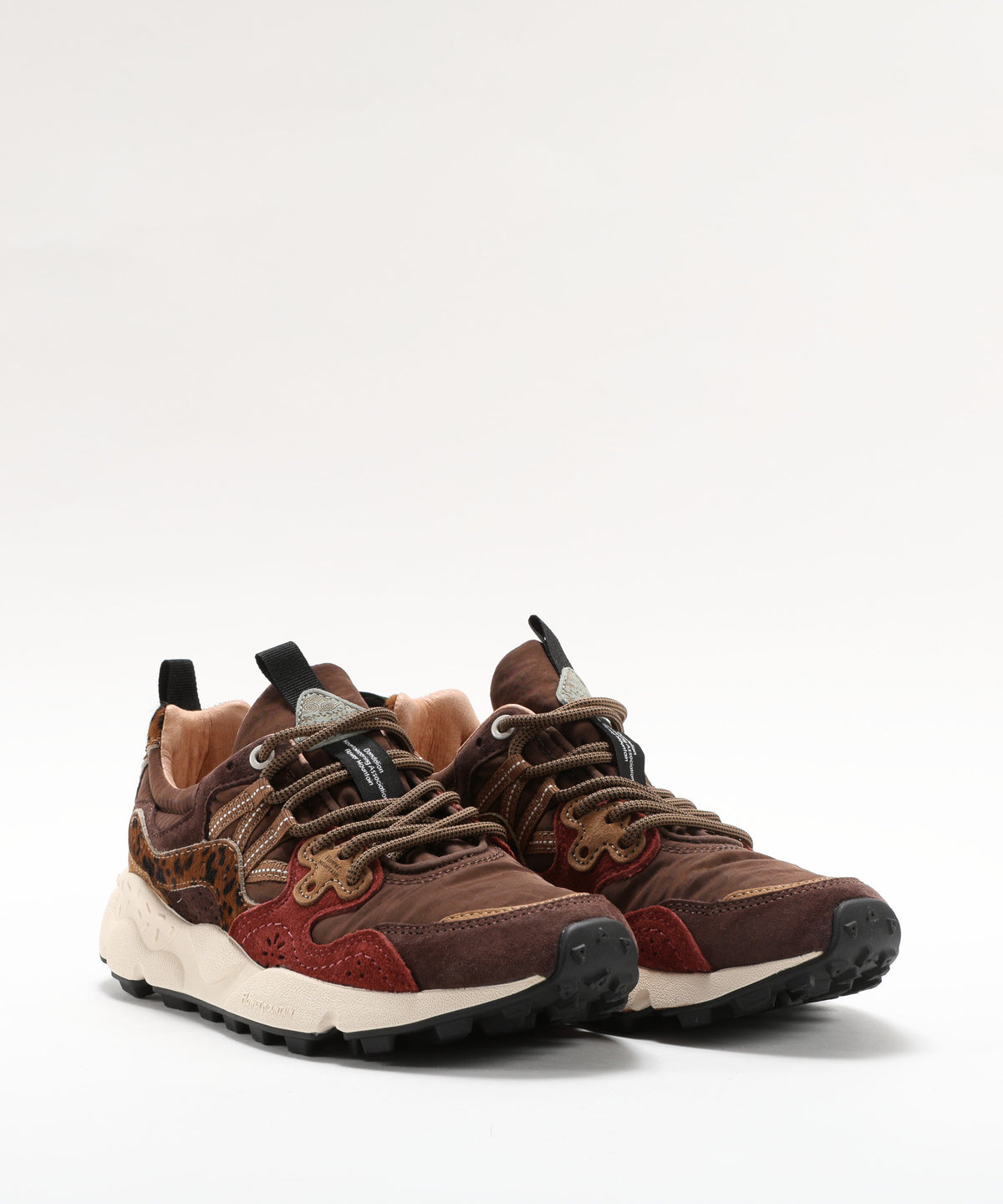Sneakers FLOWER MOUNTAIN Sneakers in suede e tessuto tecnico Marrone | FLOWER MOUNTAIN
