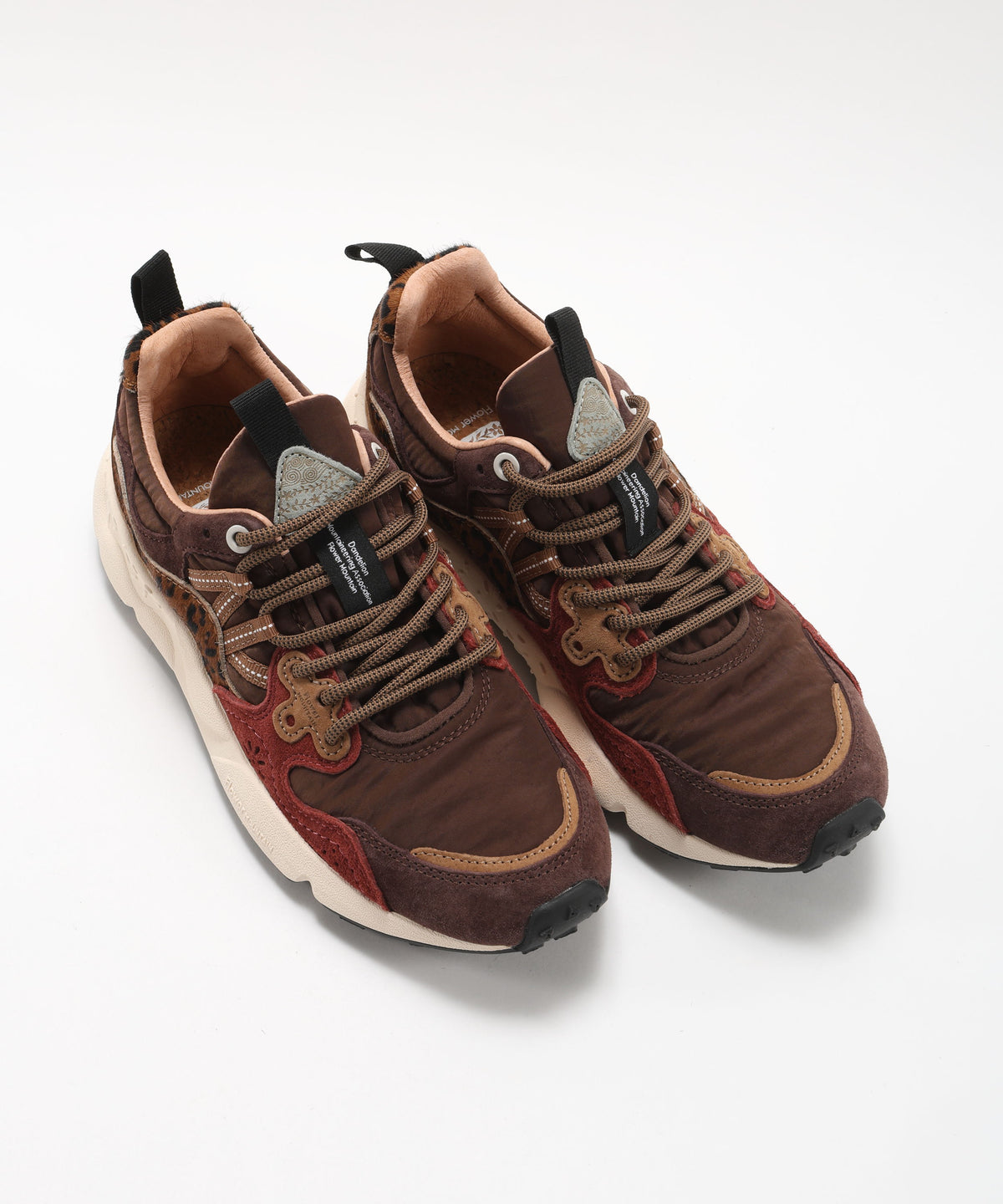Sneakers FLOWER MOUNTAIN Sneakers in suede e tessuto tecnico Marrone | FLOWER MOUNTAIN